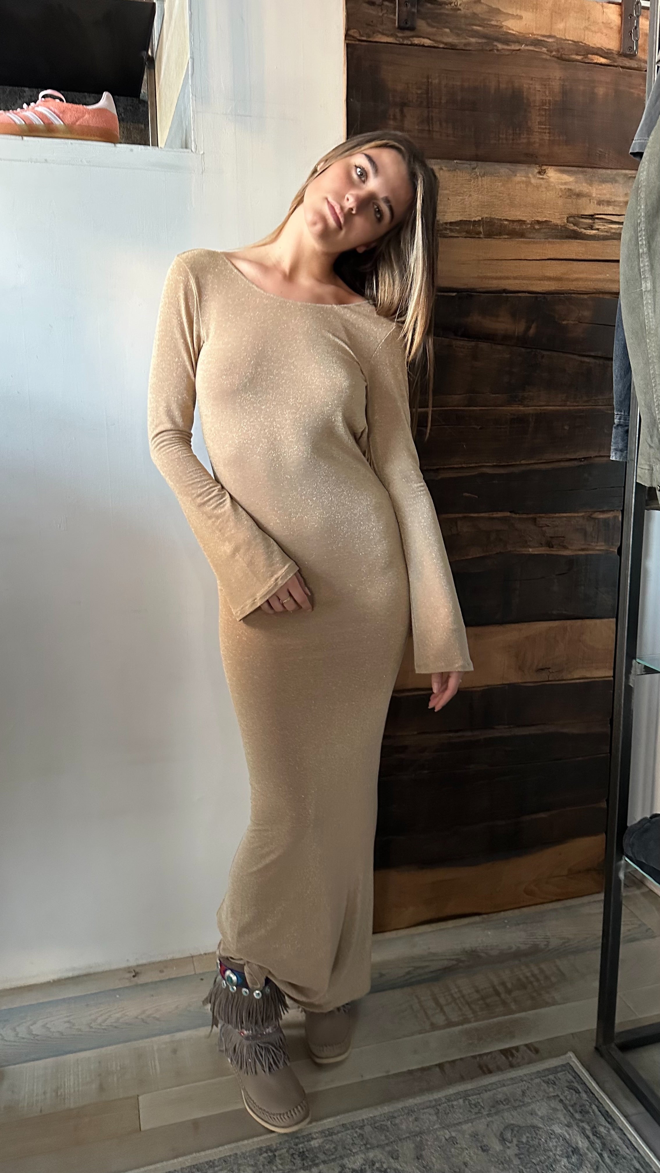 Abito MEFUI in Lurex Oro