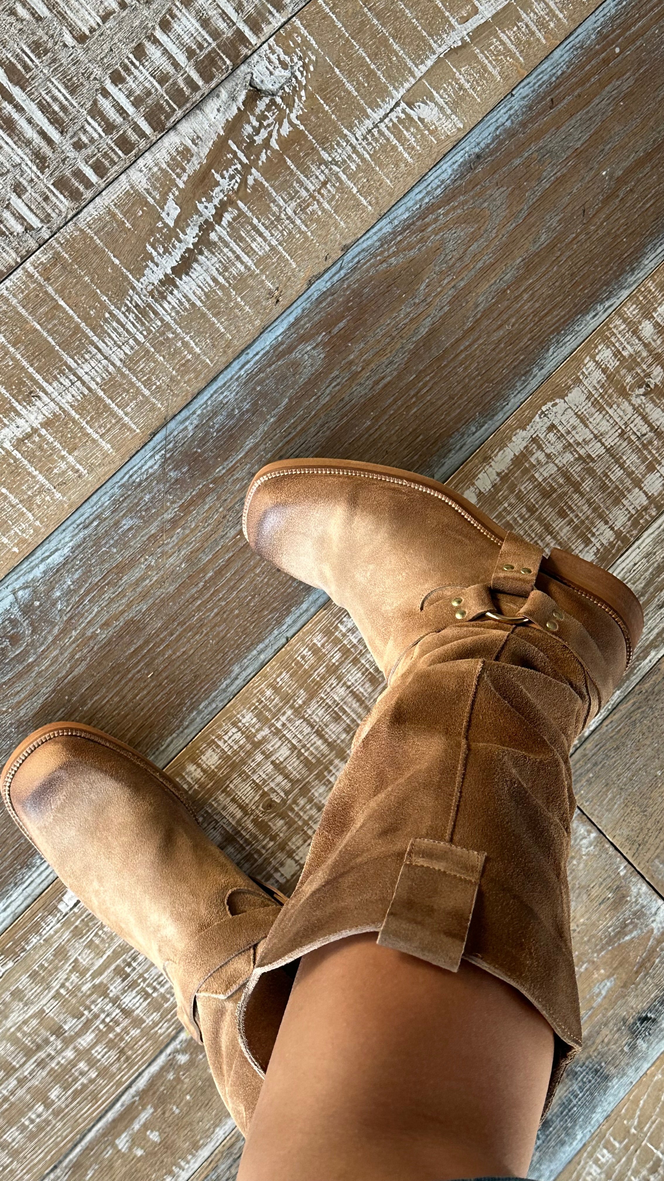 Bikers in camoscio color Carne