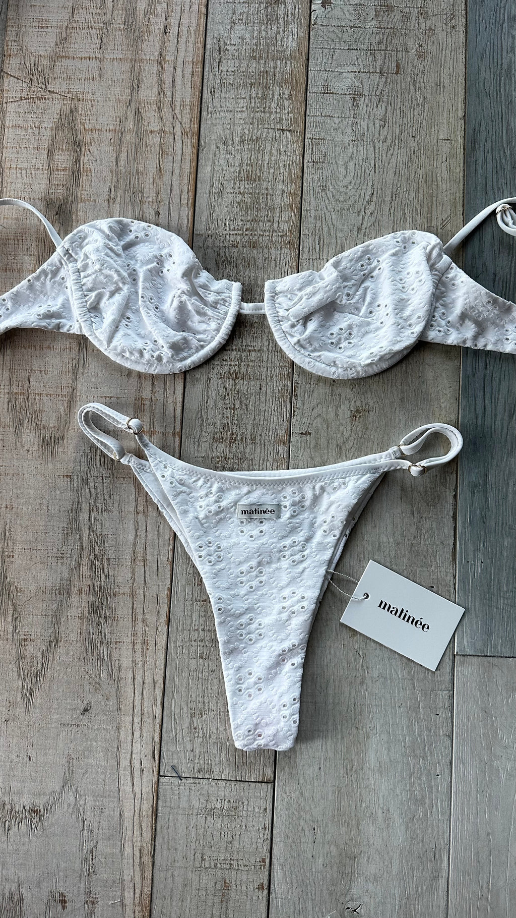 Bikini Balconcino Marina Macramè Bianco Sangallo