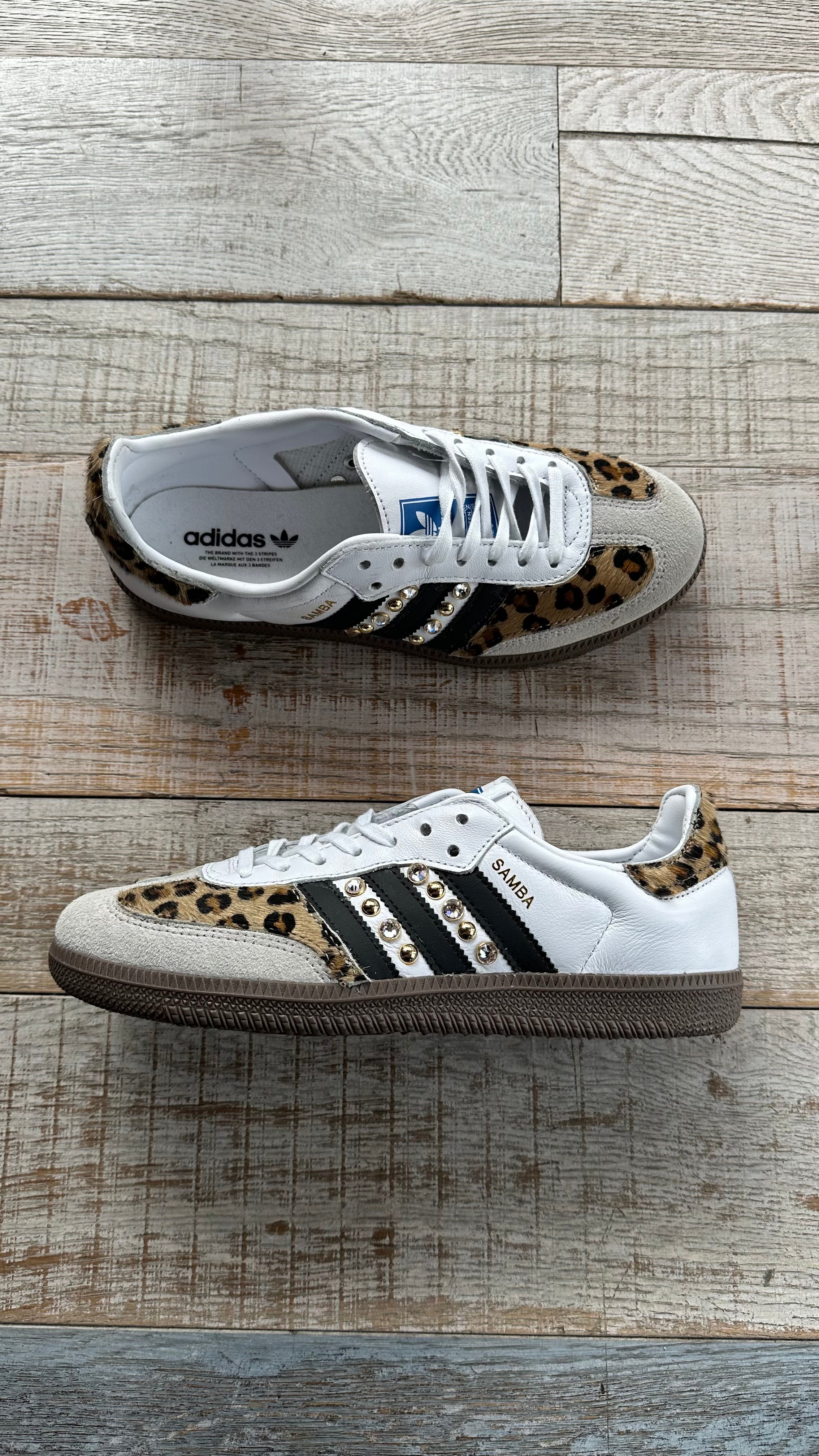 Adidas Samba Cavallino Leopardato e Borchie cono Oro