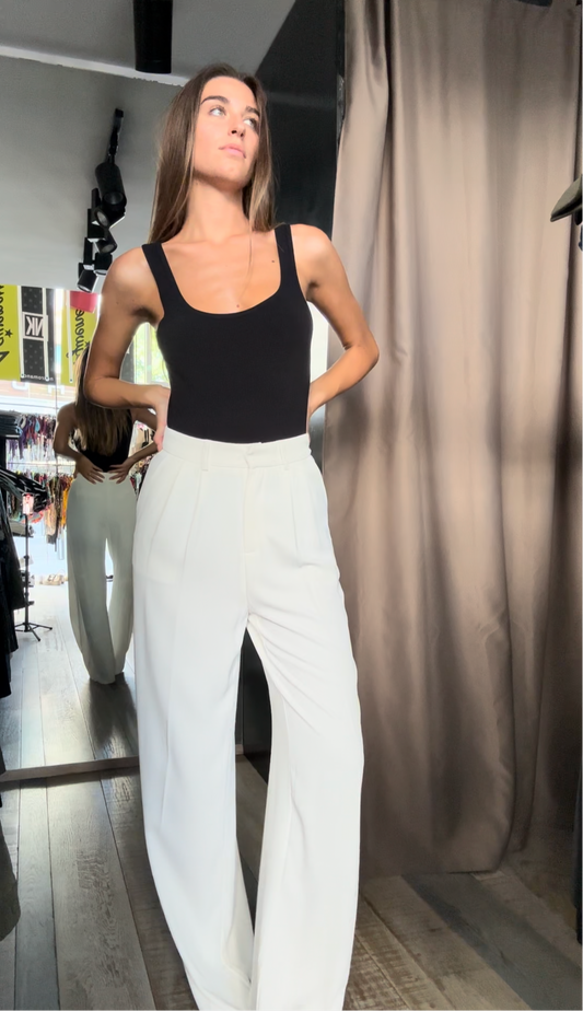 Pantaloni a palazzo bianchi