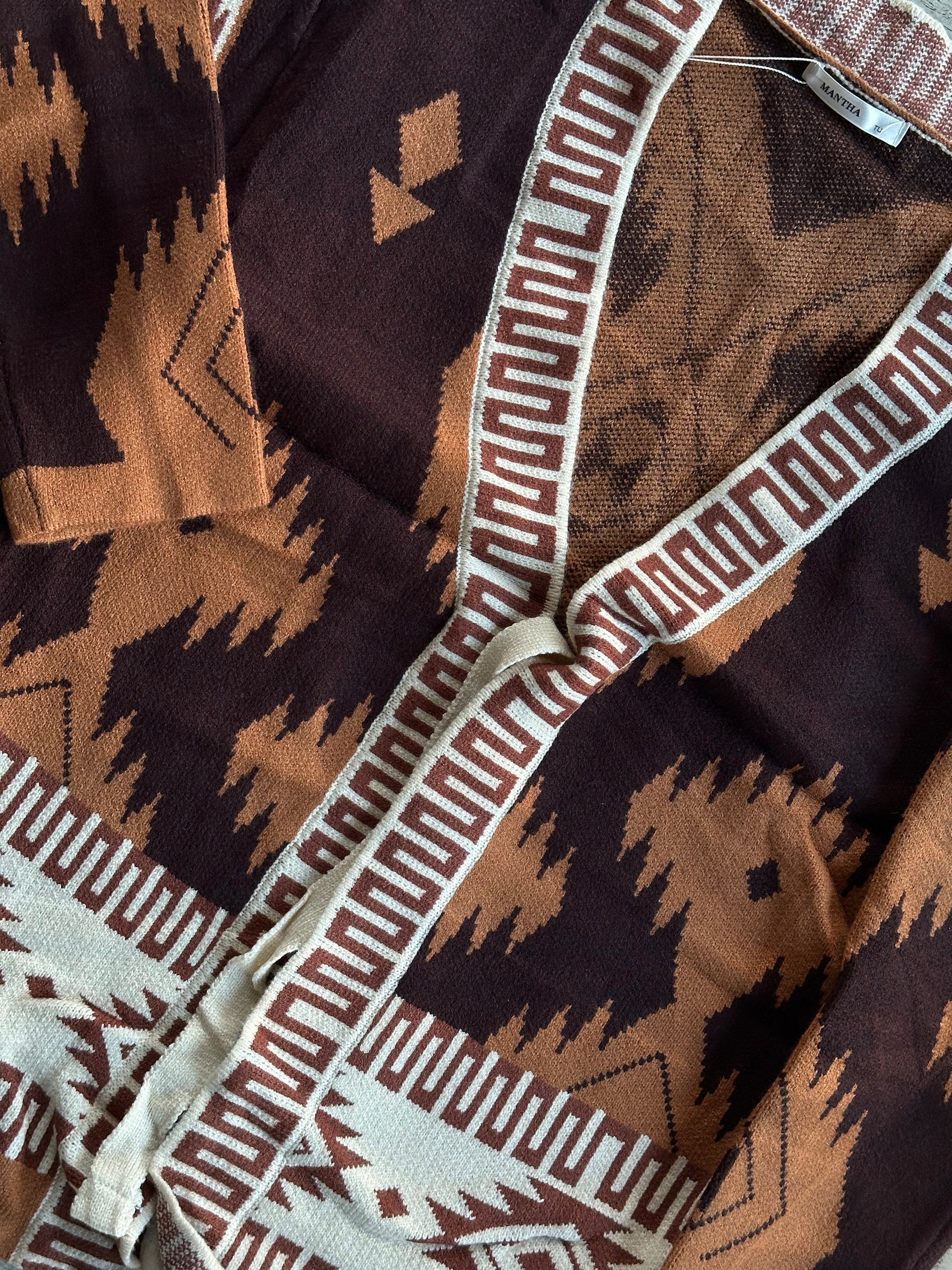 Cardigan Azteco Cioccolato