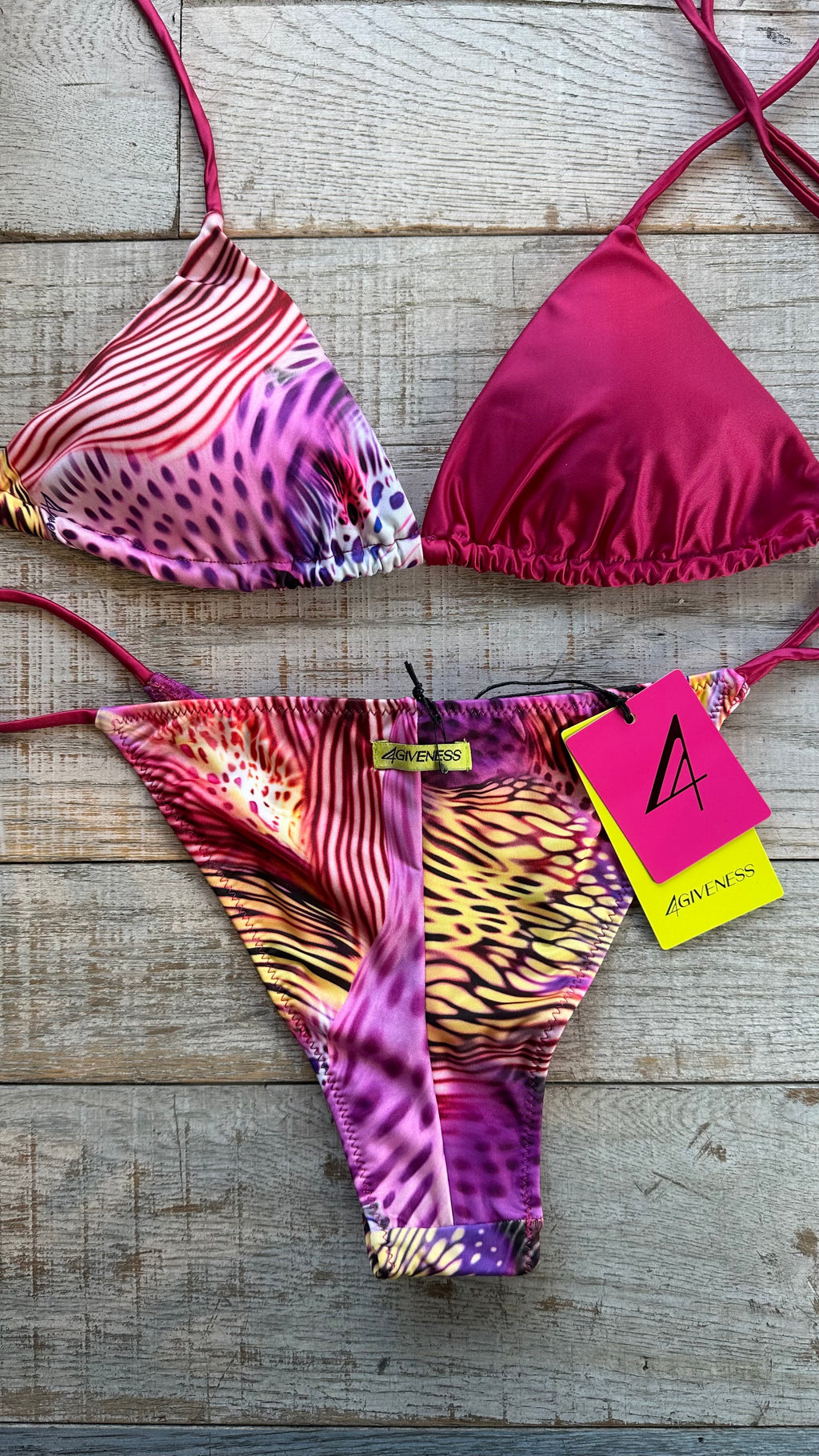 Triangolo Zebrato Rosa Multicolor