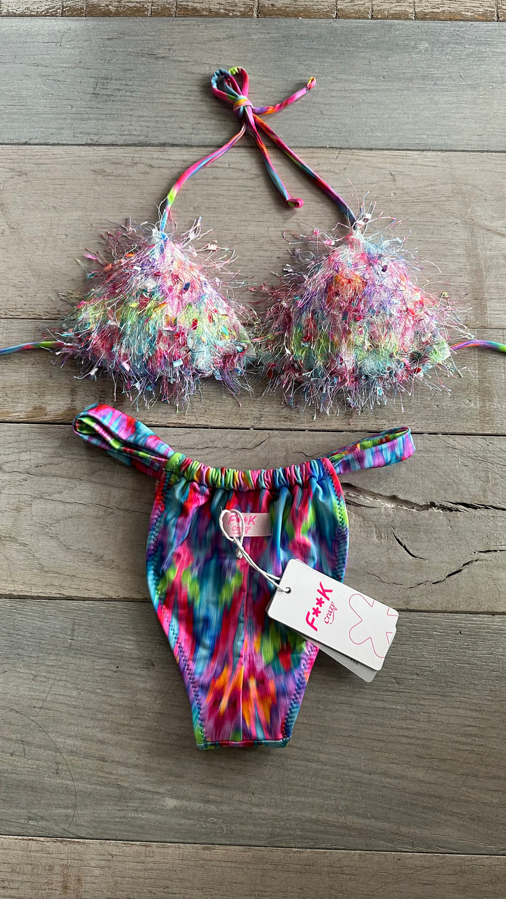 Triangolo Tye Dye Piuma Multicolor