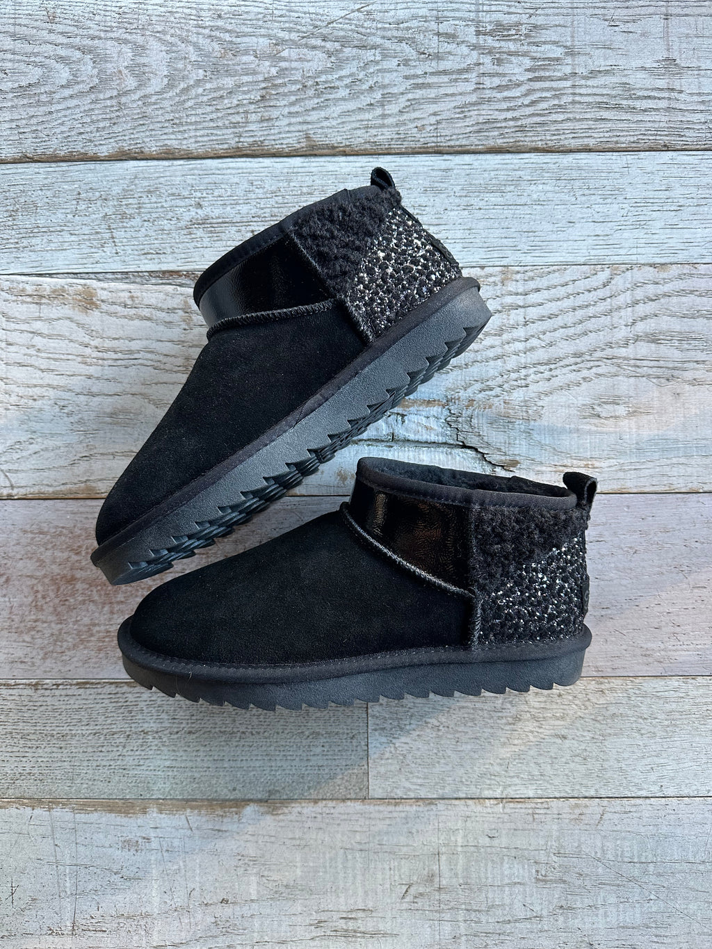 stivaletto scamosciato glitter