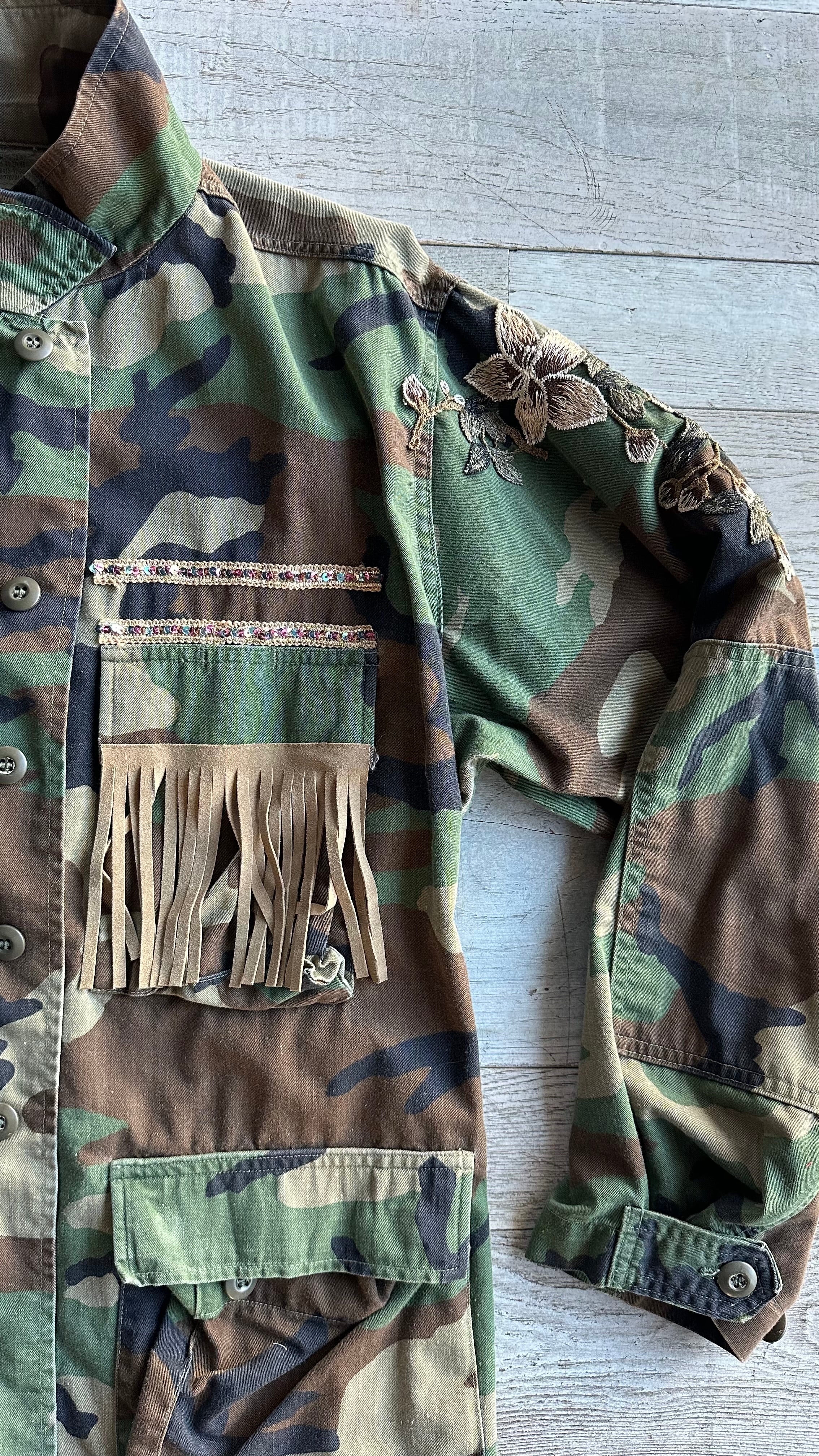 Giacca Militare “Gold Flower”