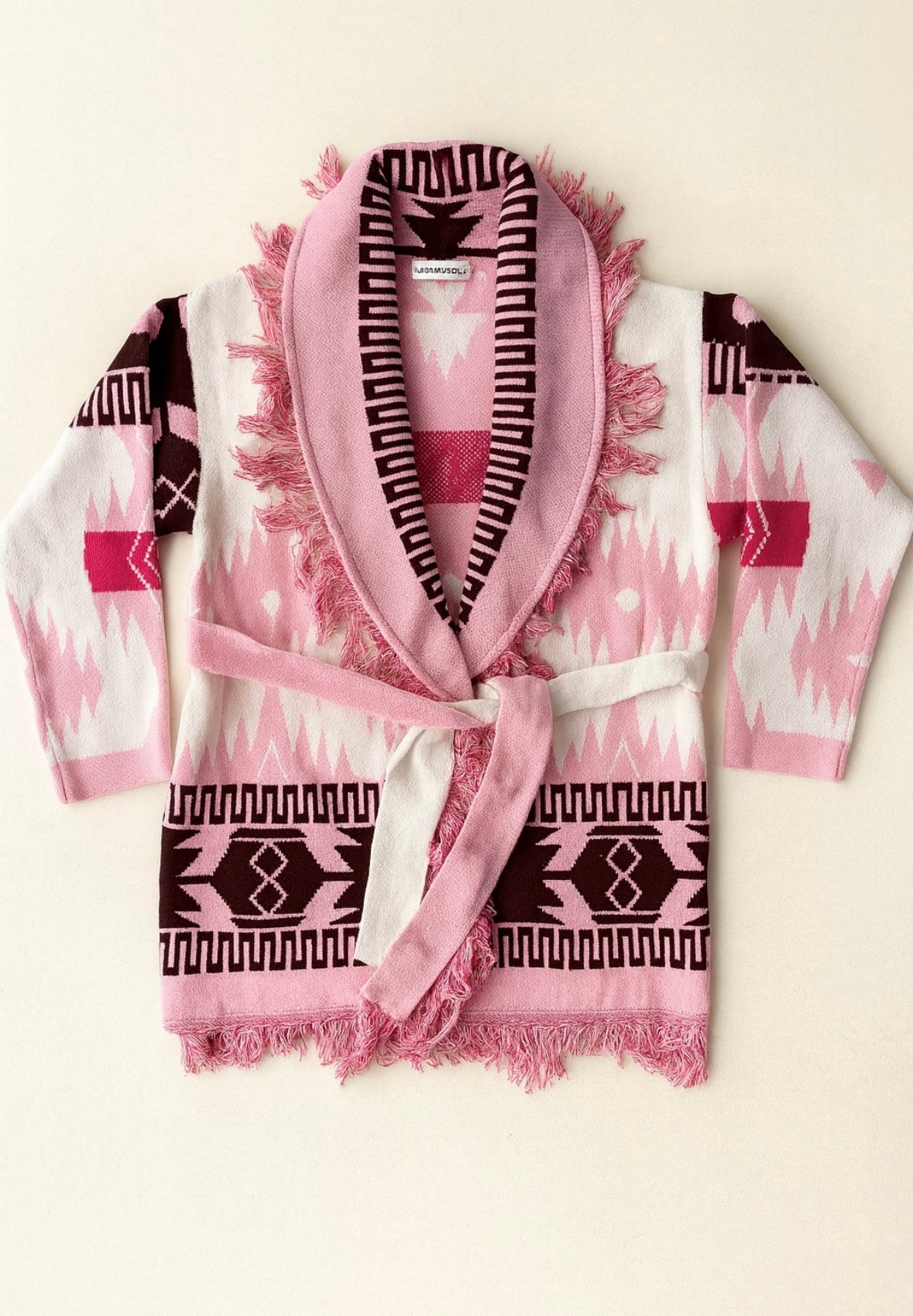 Cardigan Azteco Rosa