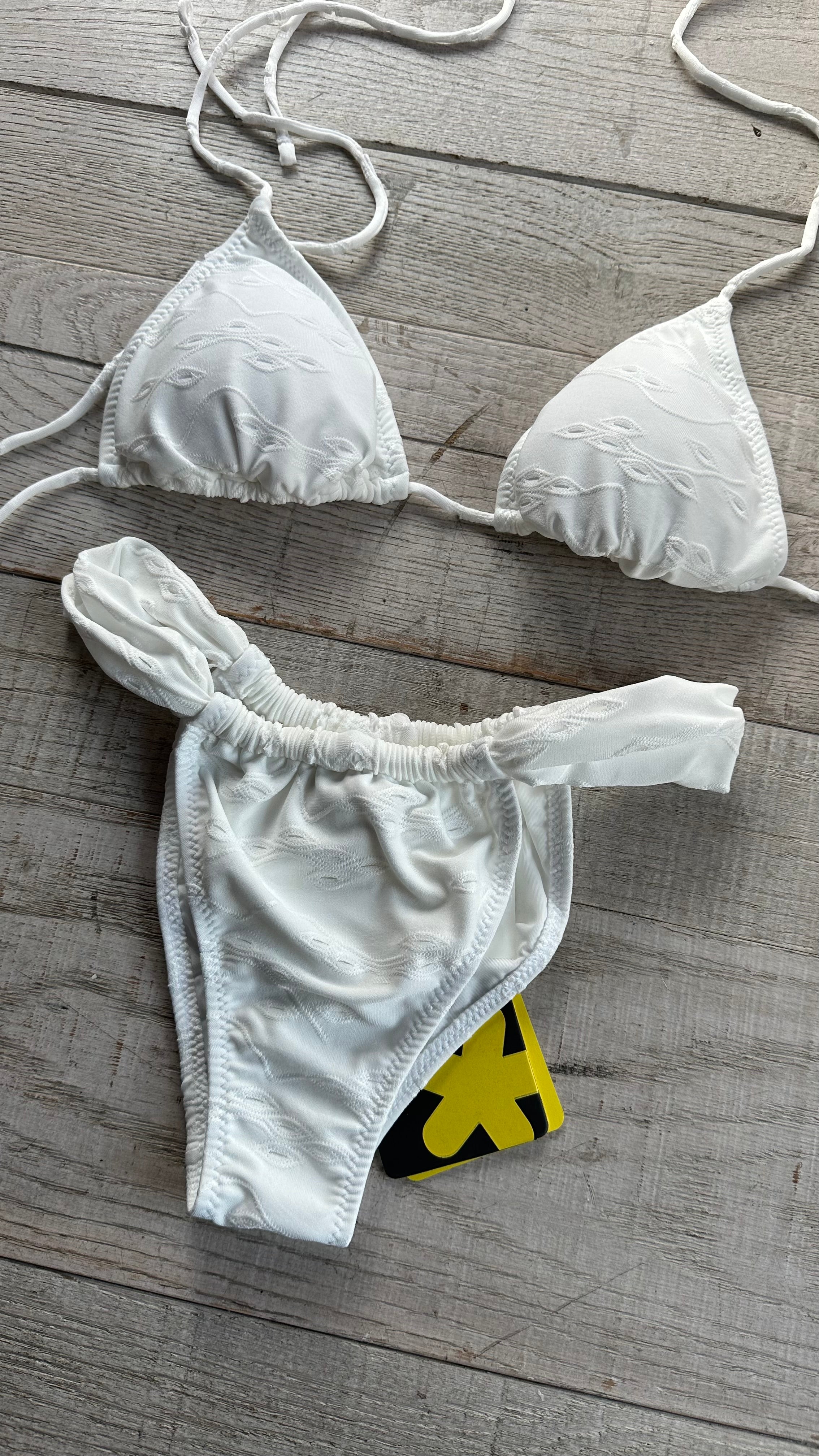 Triangolo Sangallo slip a Tendina Bianco