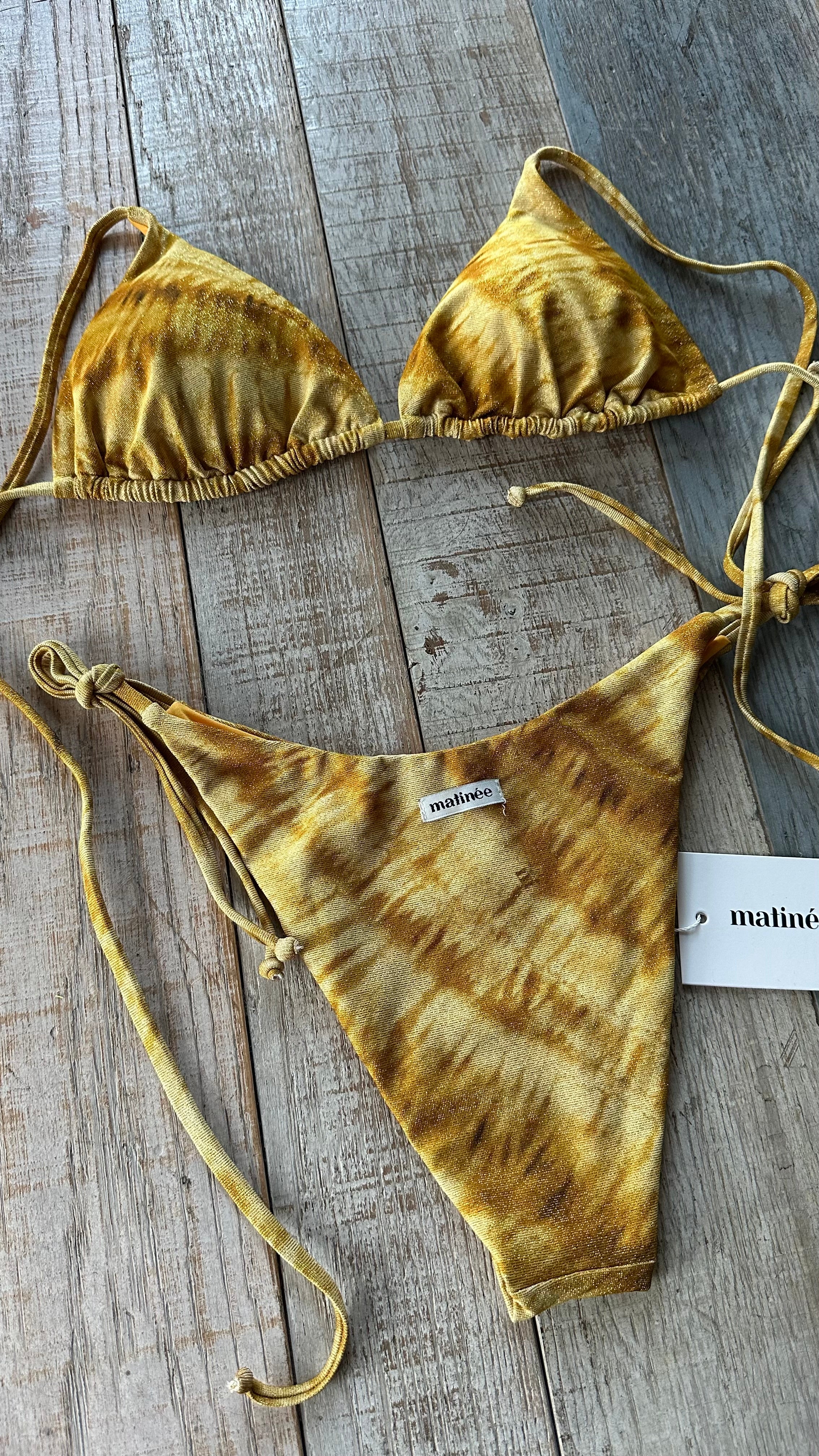 Triangolo Kate Tye Dye Lurex Giallo