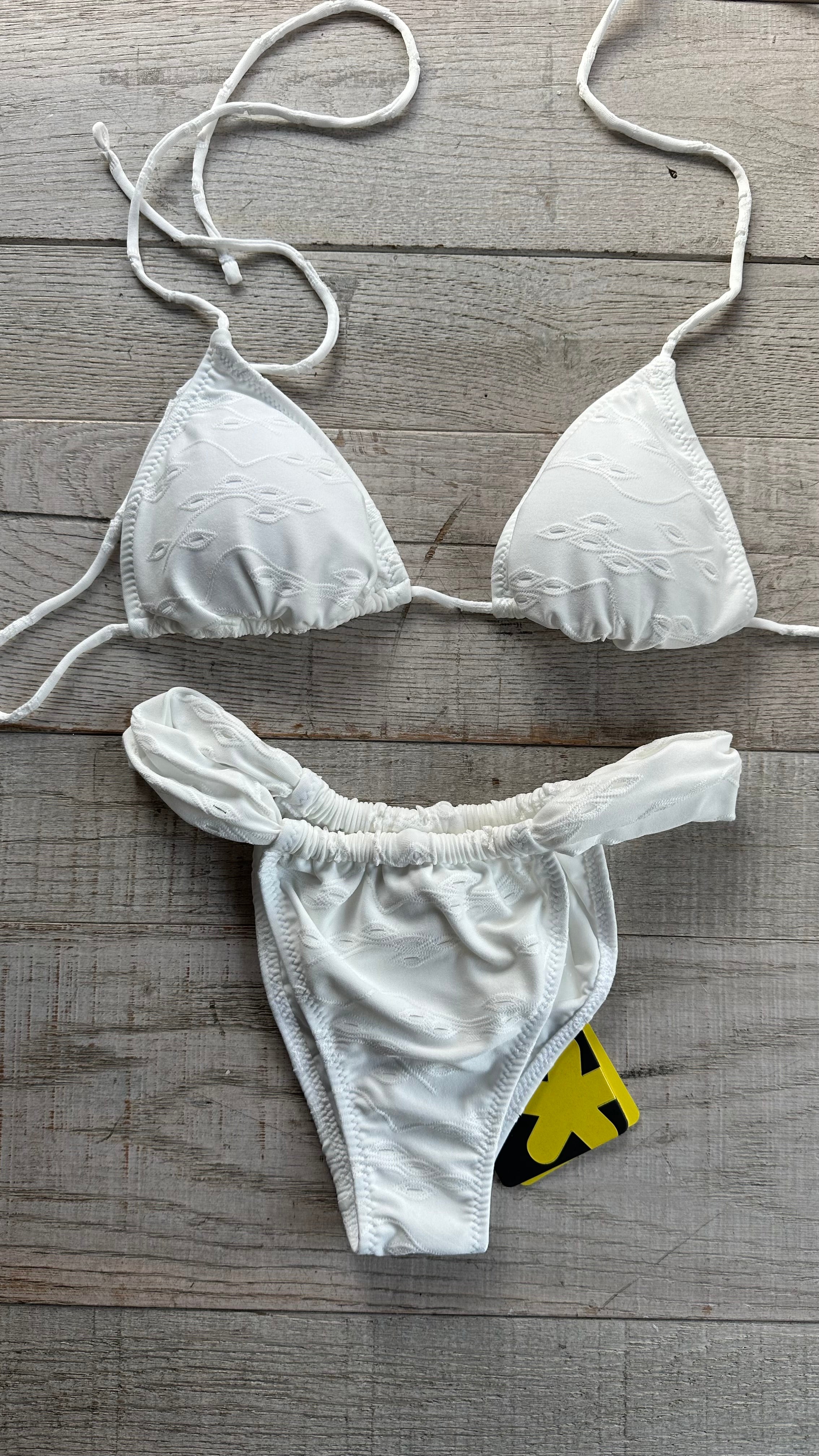 Triangolo Sangallo slip a Tendina Bianco