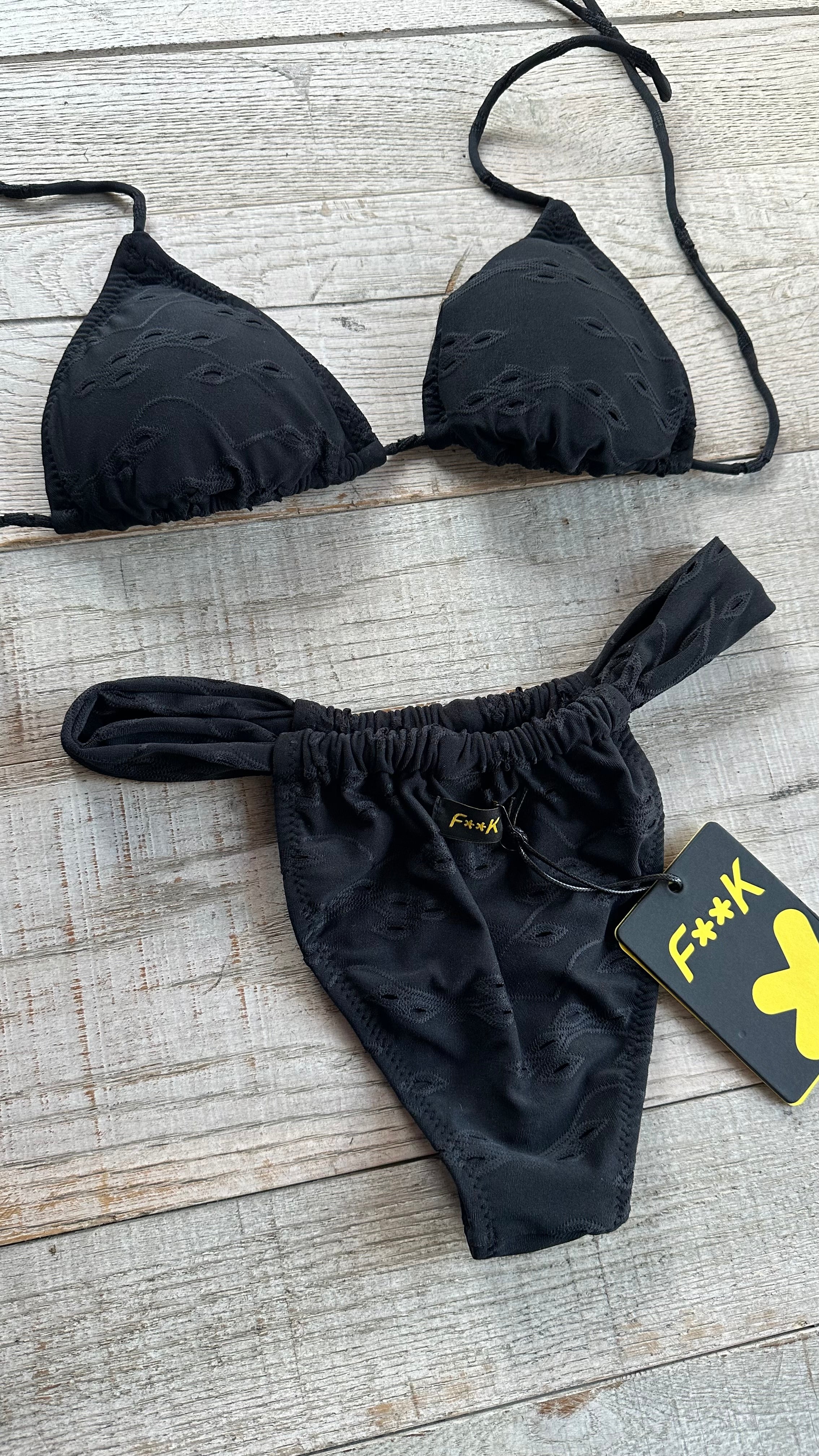 Triangolo Sangallo Slip a Tendina Nero