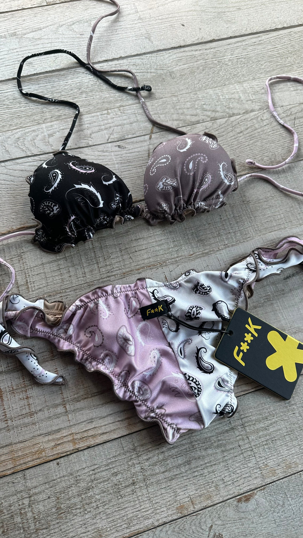 Triangolo Sbambolato Frou Frou Bandana Rosa