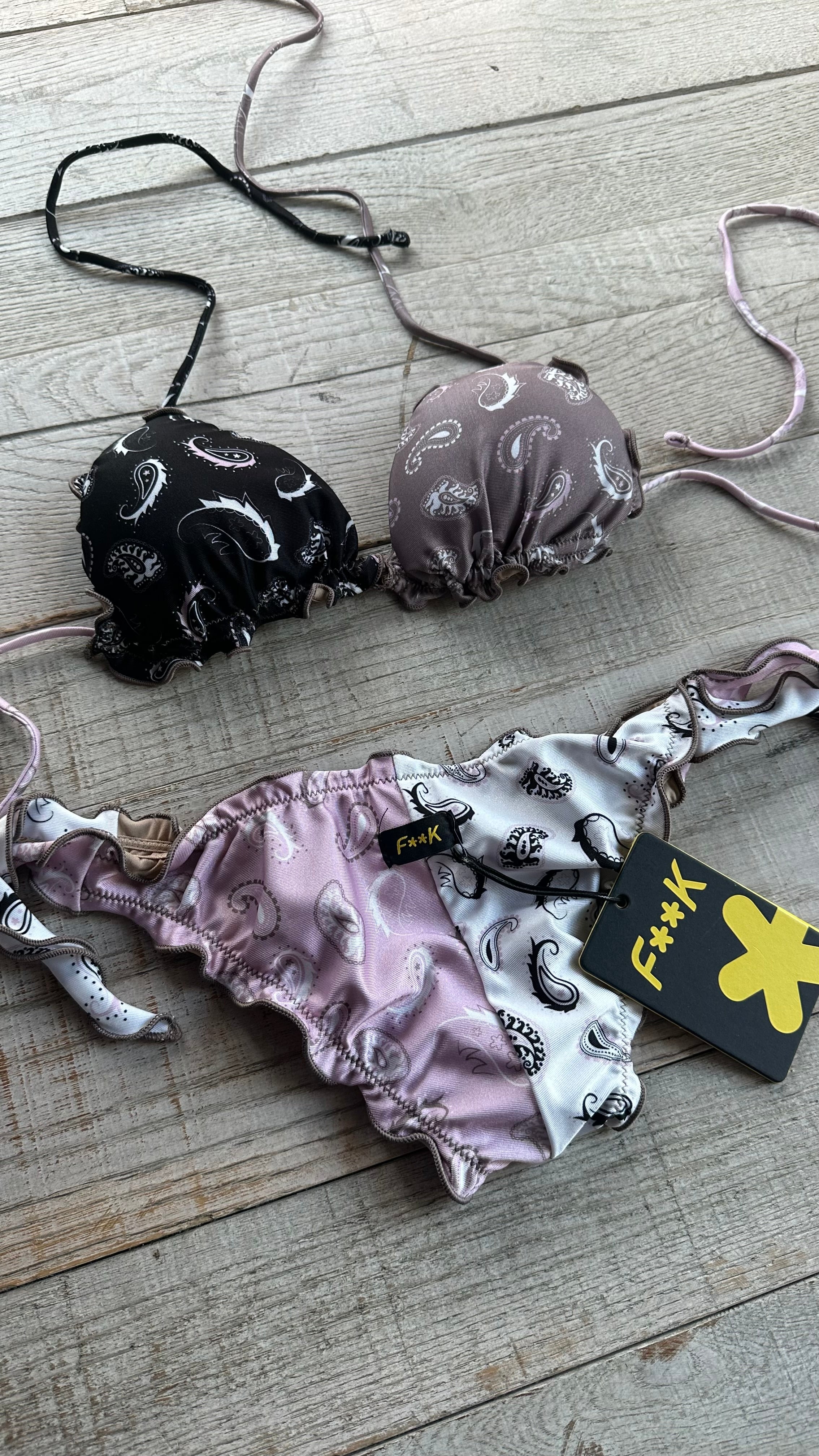 Triangolo Sbambolato Frou Frou Bandana Rosa