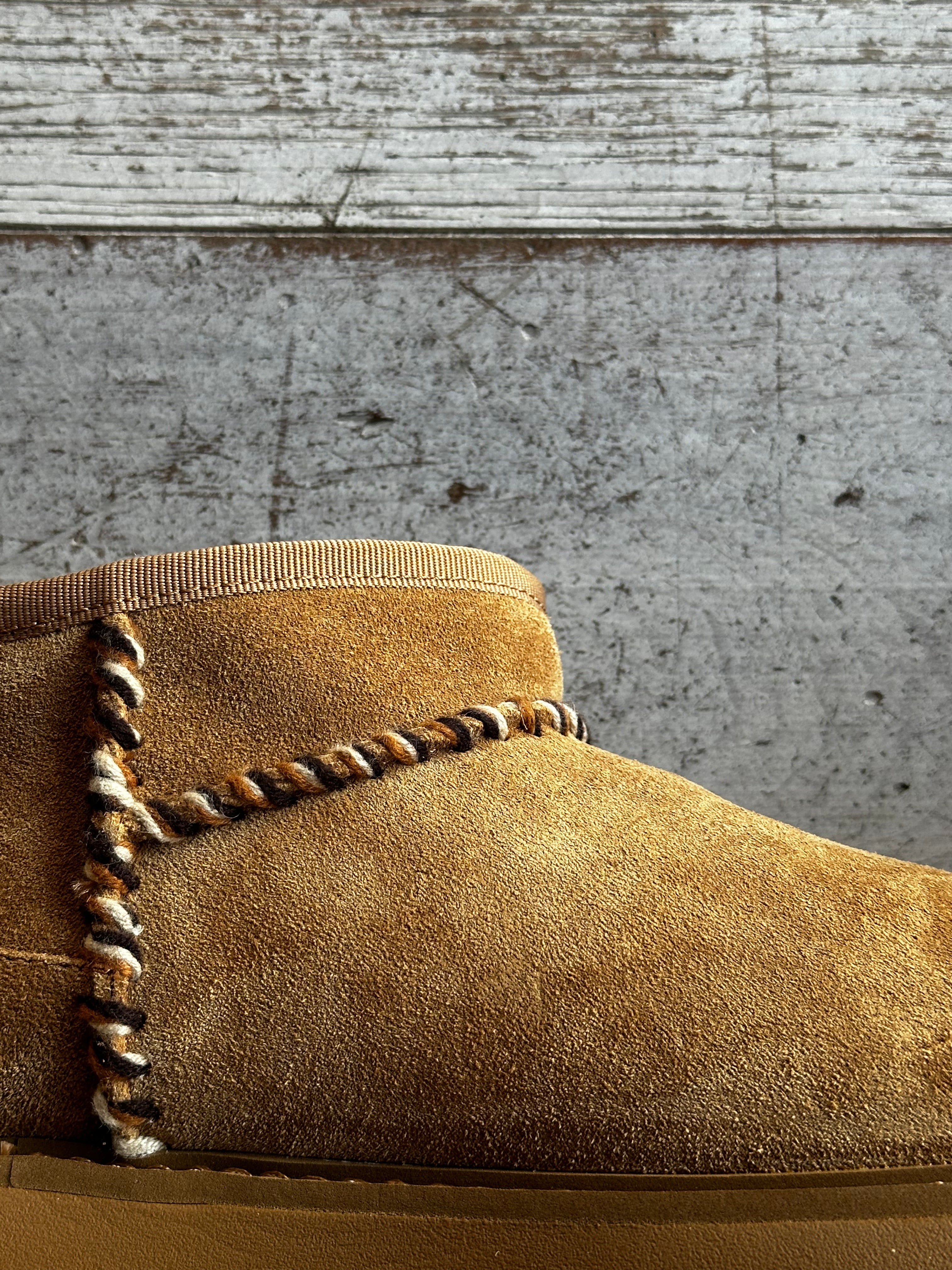 Stivaletto Platform cuciture beije