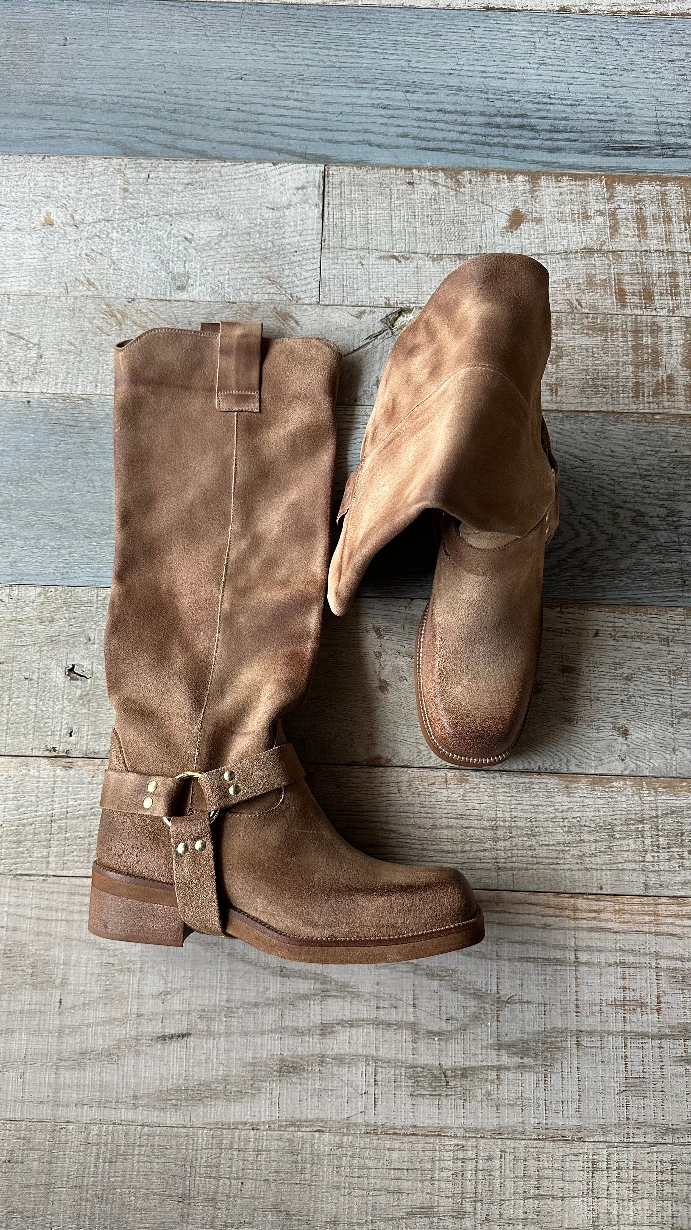 Bikers in camoscio color Carne