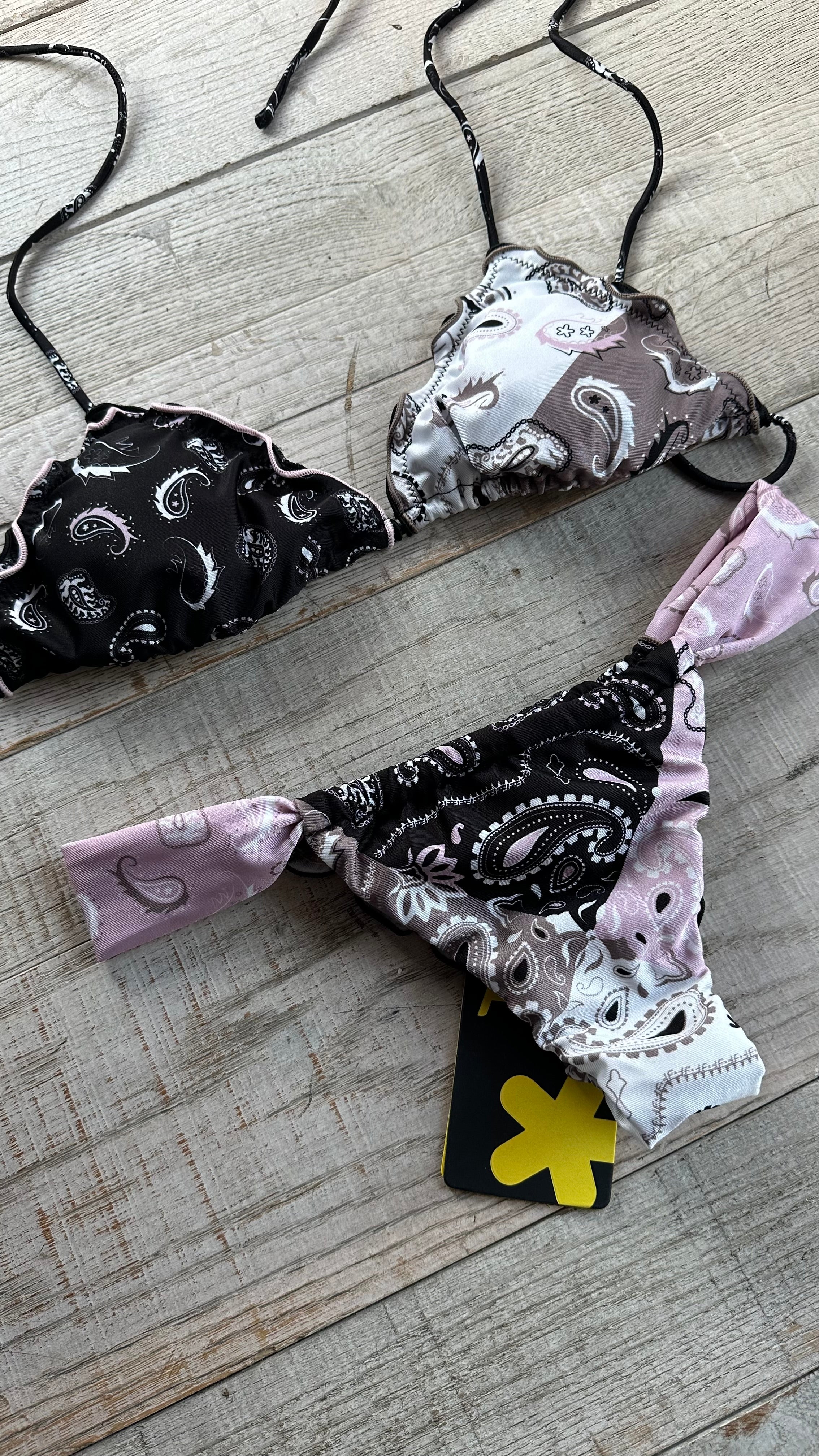 Triangolo bandana rosa slip a tendina