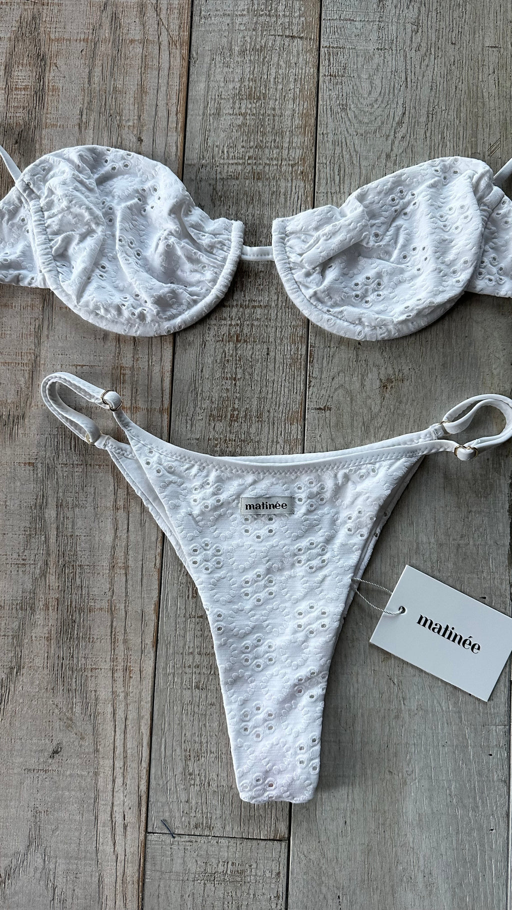 Bikini Balconcino Marina Macramè Bianco Sangallo