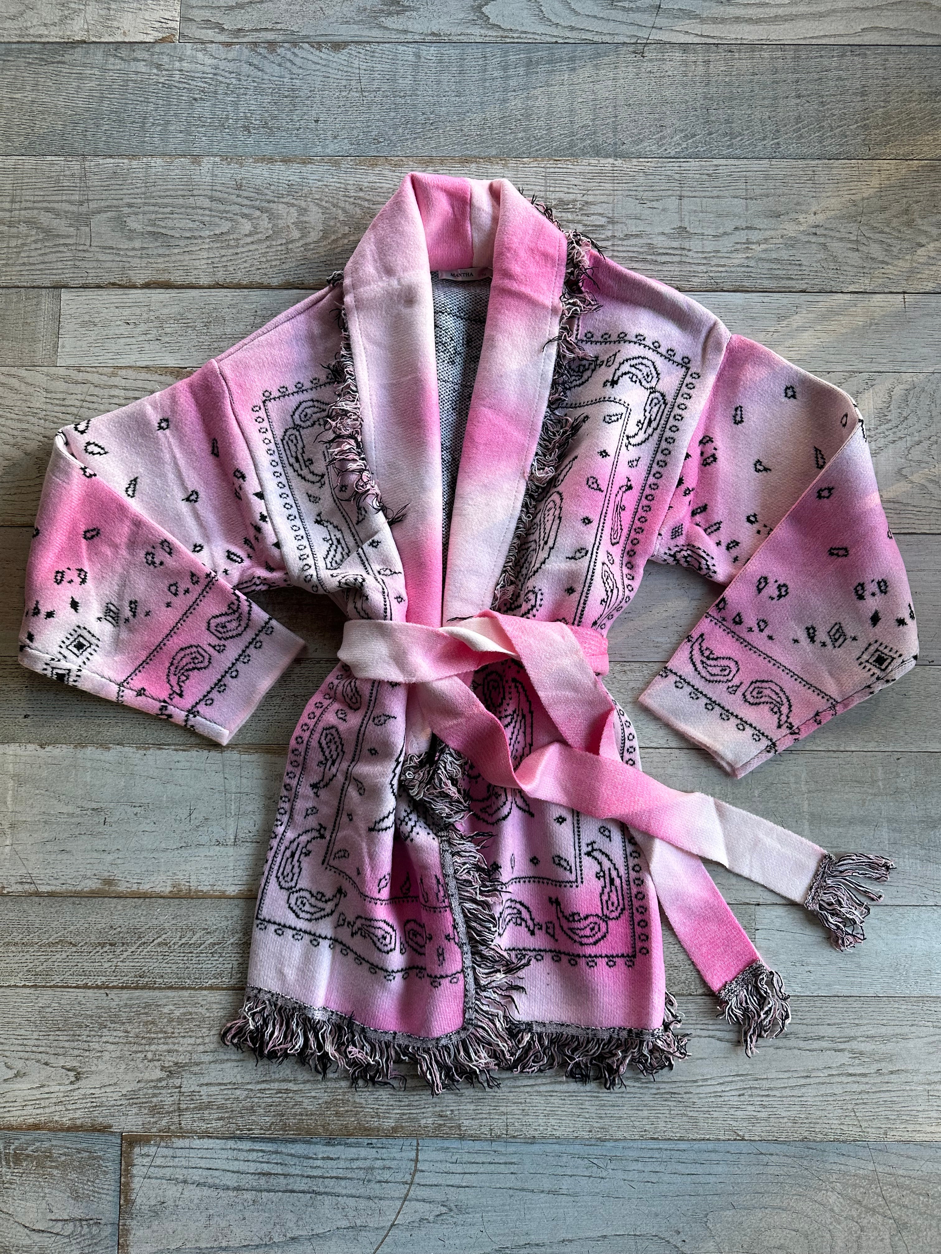 Cardigan Bandana Rosa