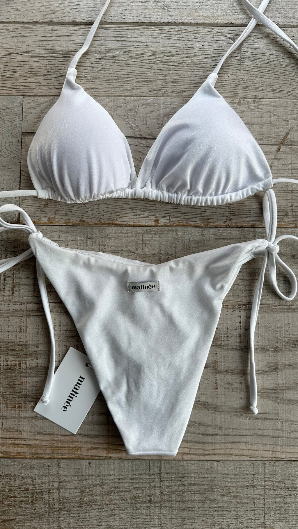 Triangolo Kate in Lycra Bianco