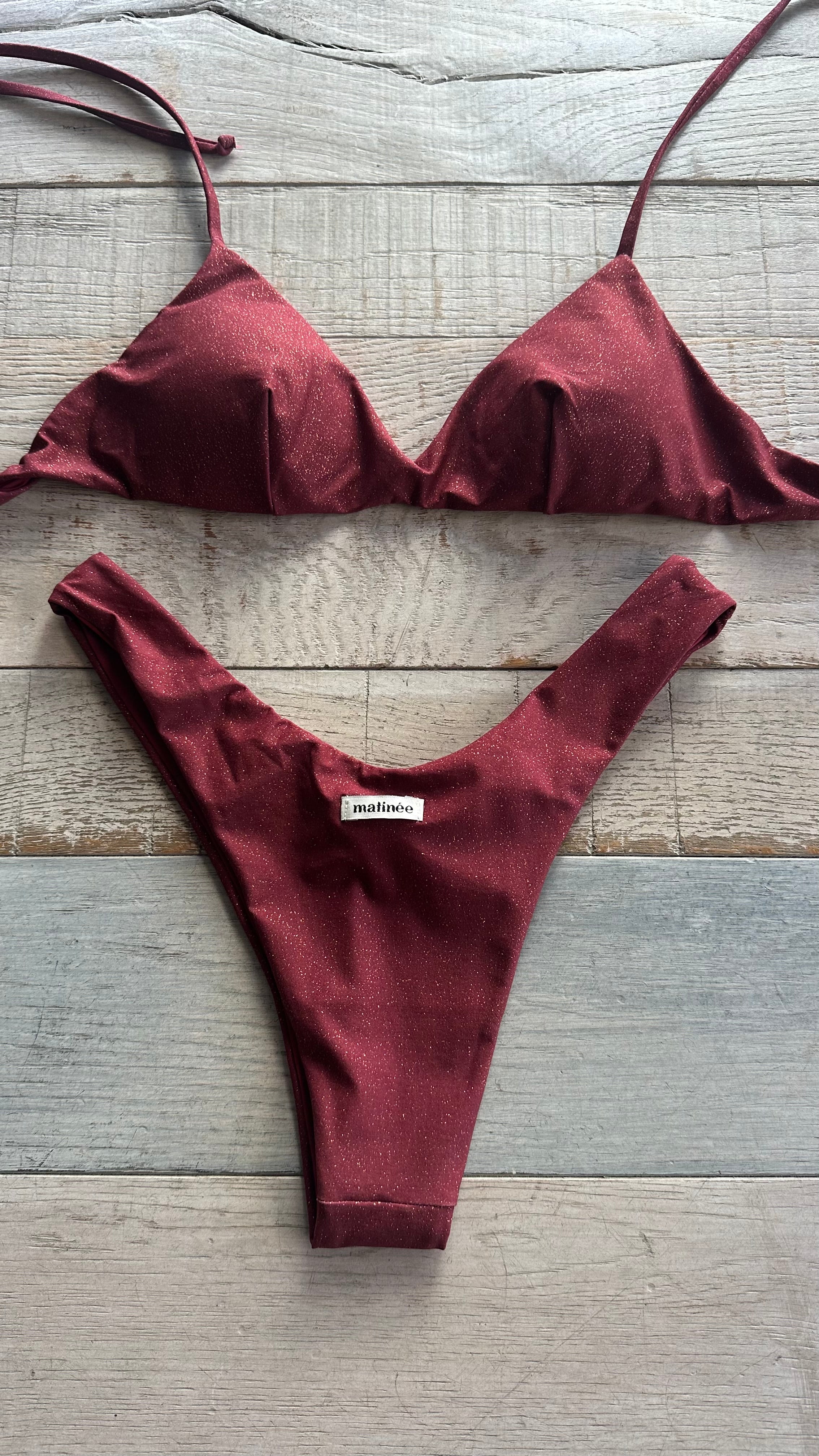 Bikini Top Kristall Rosso Bordeaux