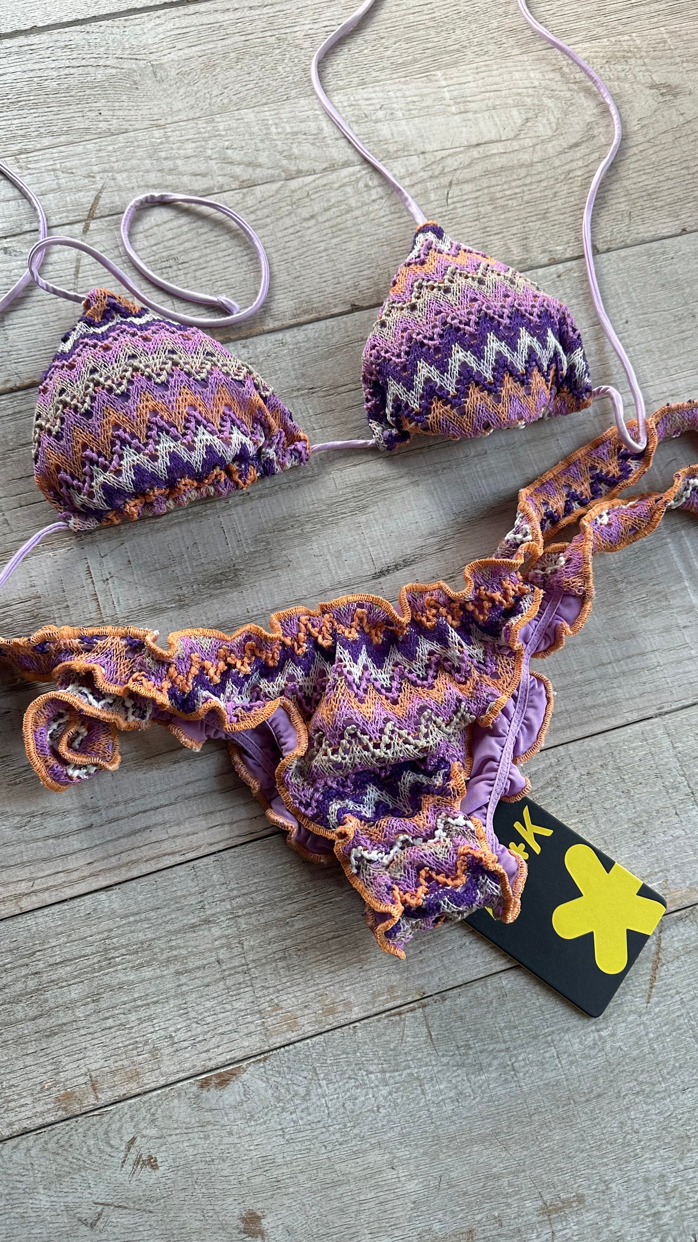 Triangolo Sbambolato Frou Frou Lilla