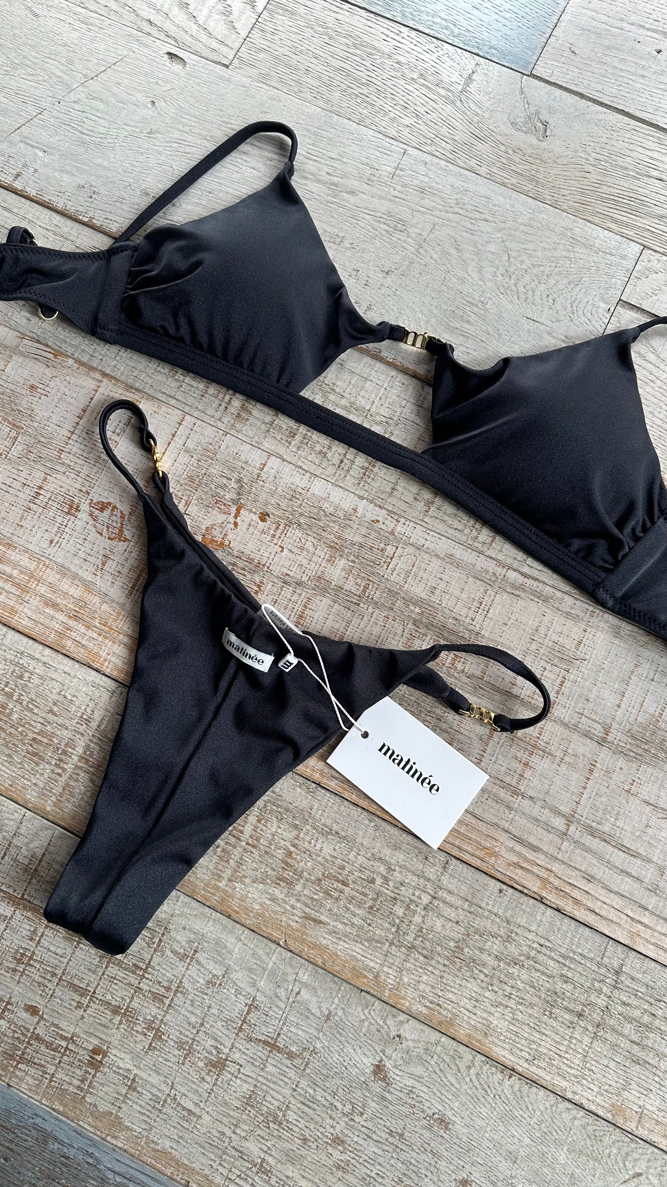 Bikini Top Taylor Lycra Lucida nero