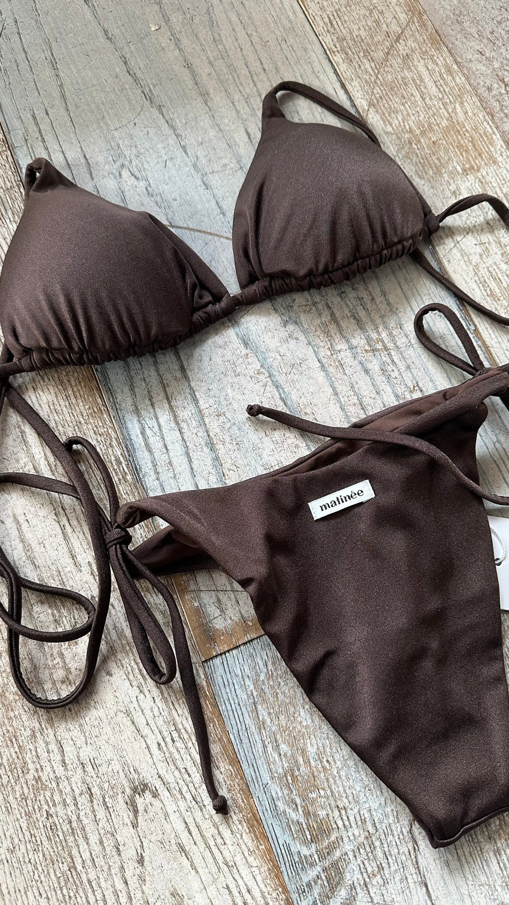 Triangolo Kate Lycra Lucida Marrone