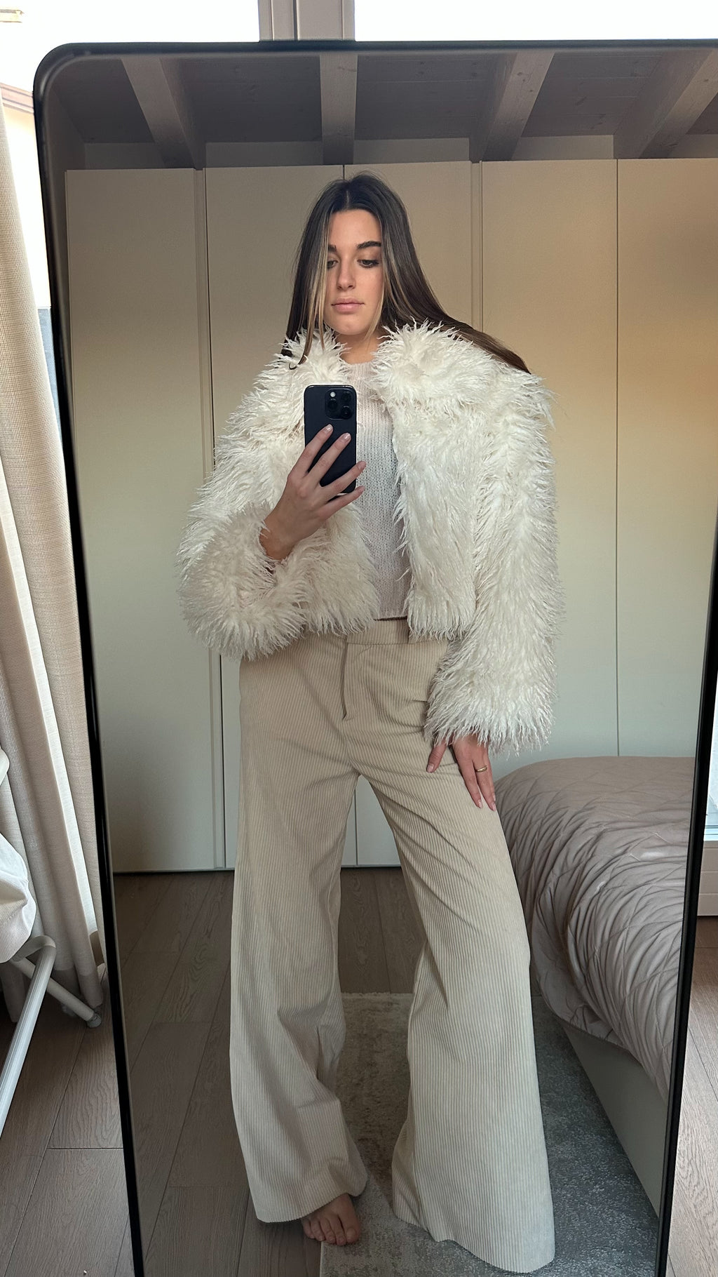 Eco Pelliccia Mongolia Panna