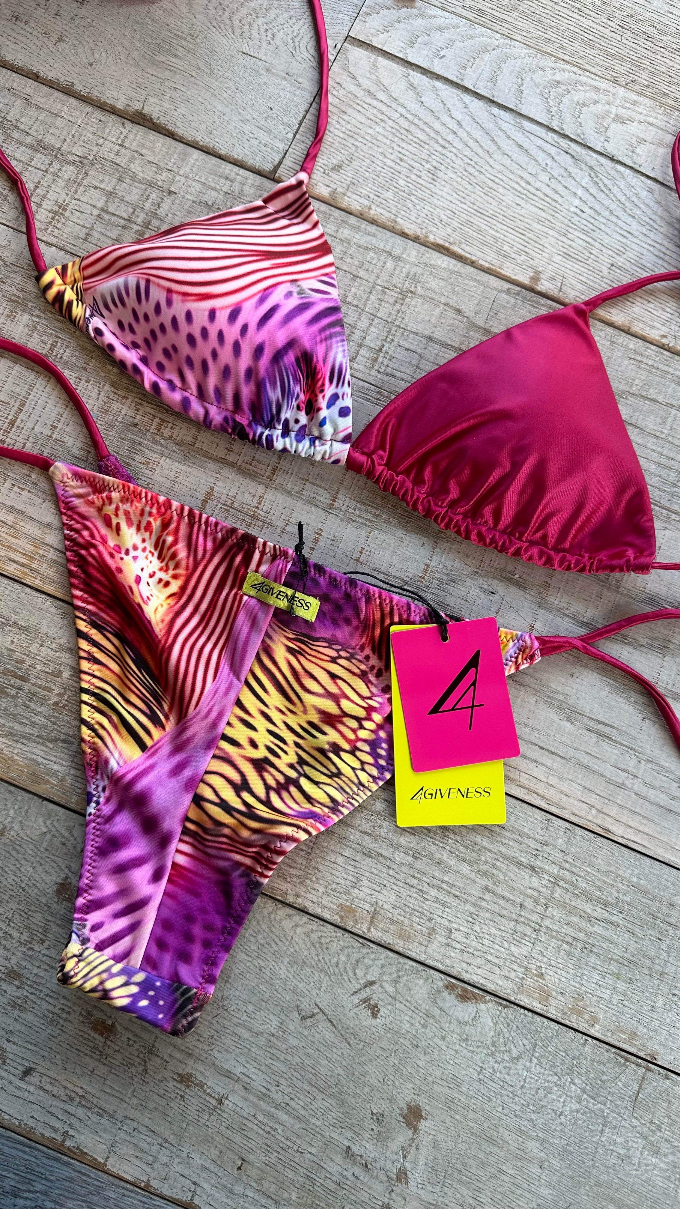 Triangolo Zebrato Rosa Multicolor