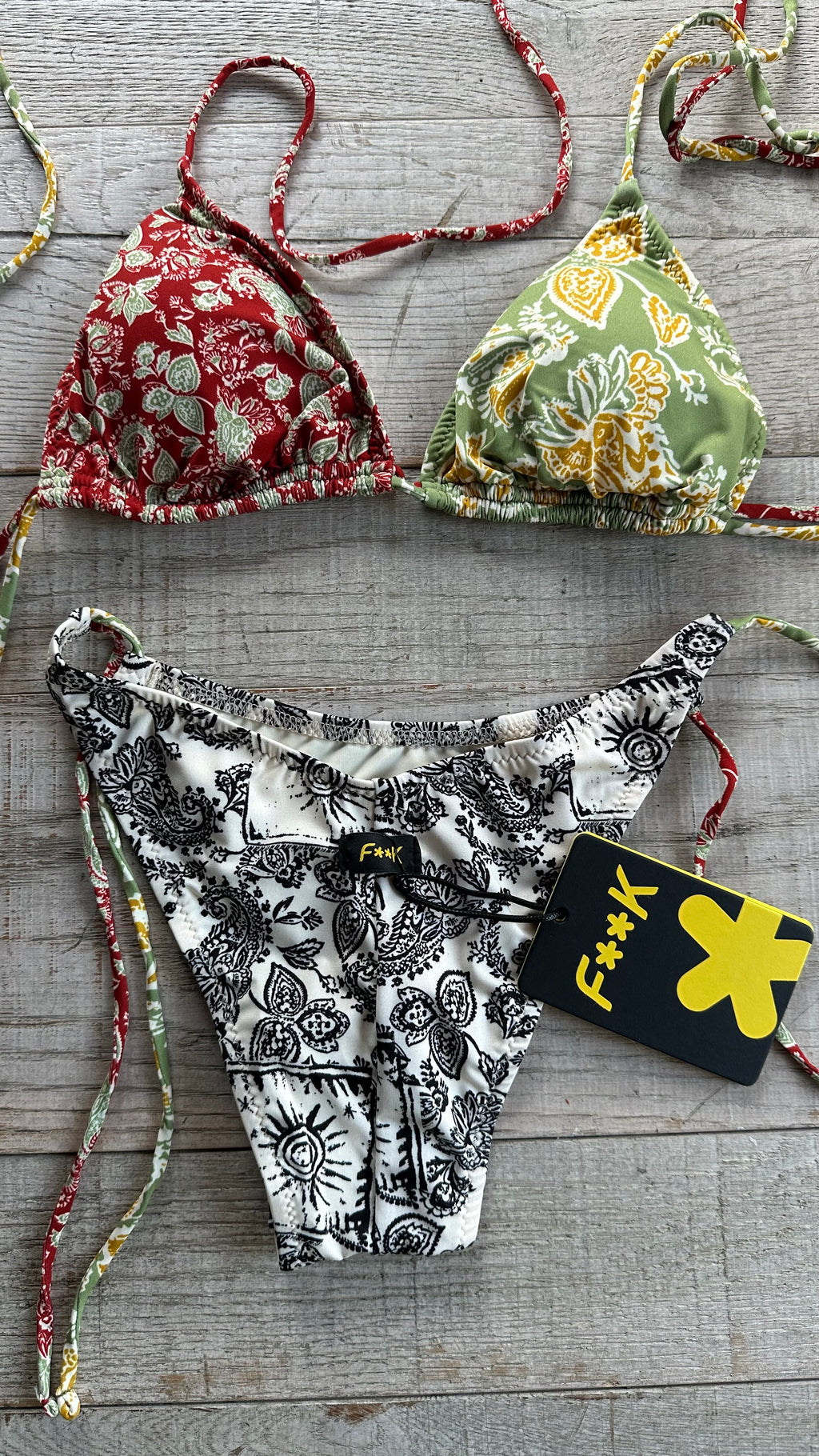 Triangolo Bandana Bianco Verde e Rosso