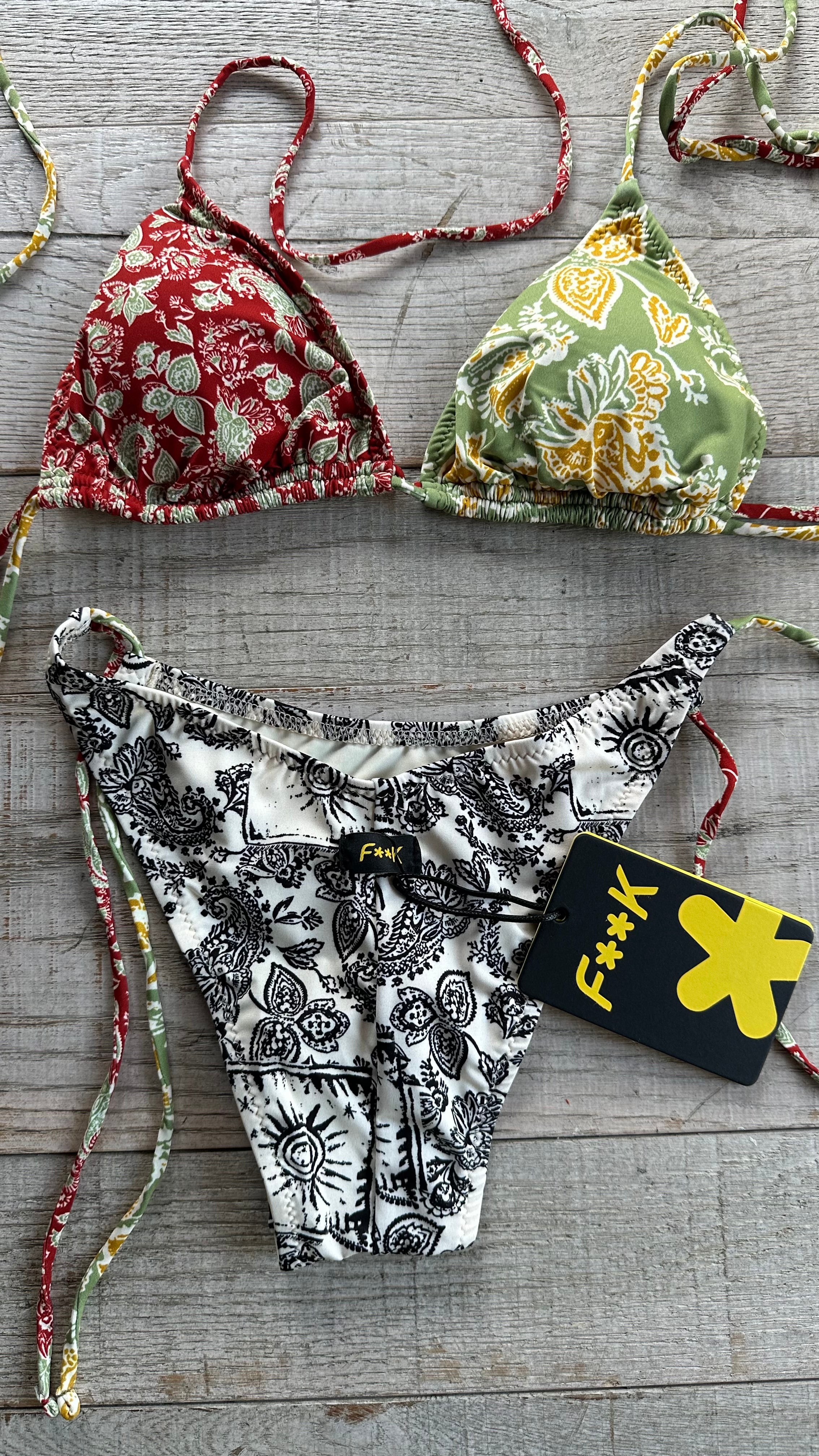 Triangolo Bandana Bianco Verde e Rosso