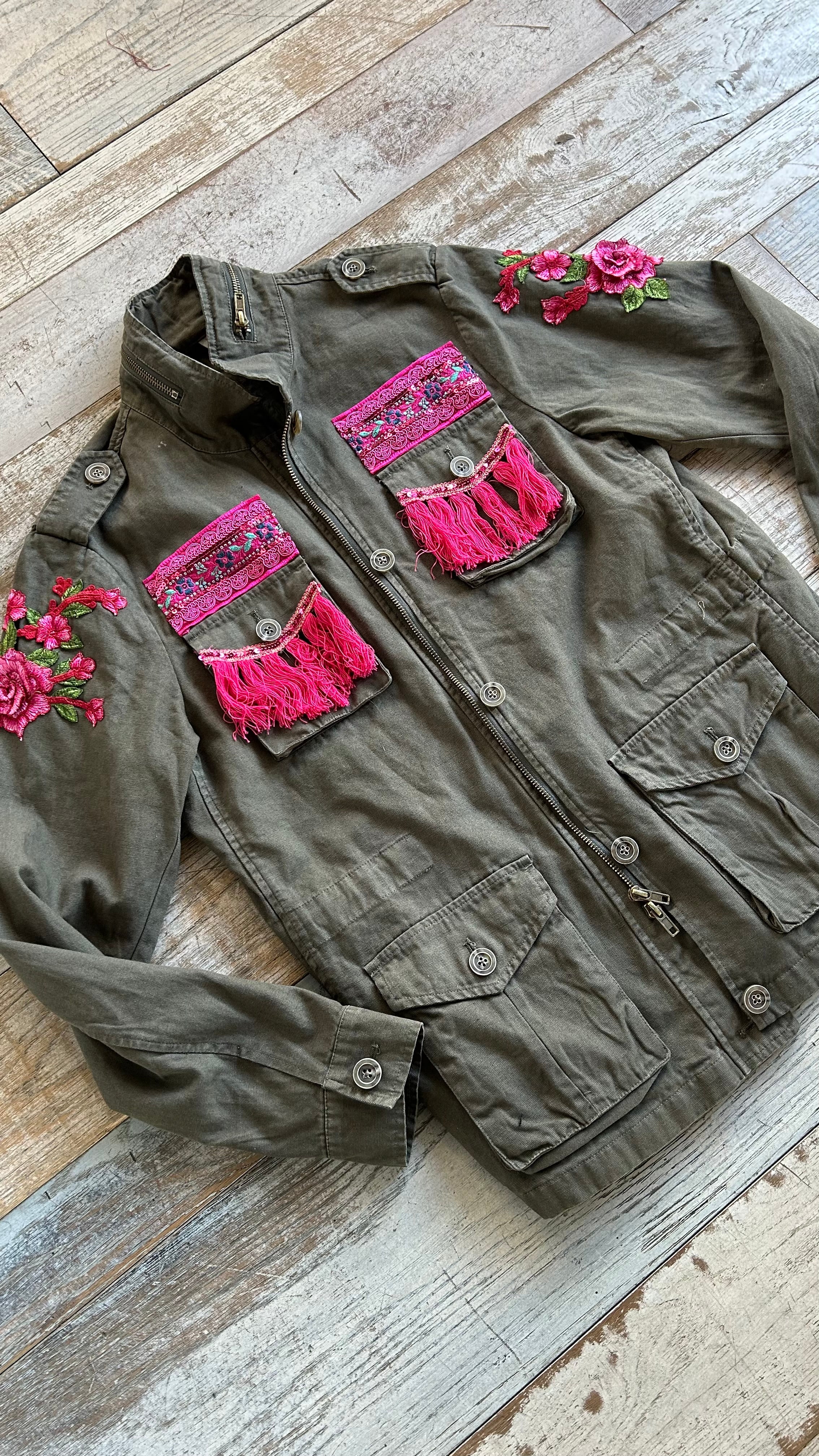 Giacca militare “Pink Rose”
