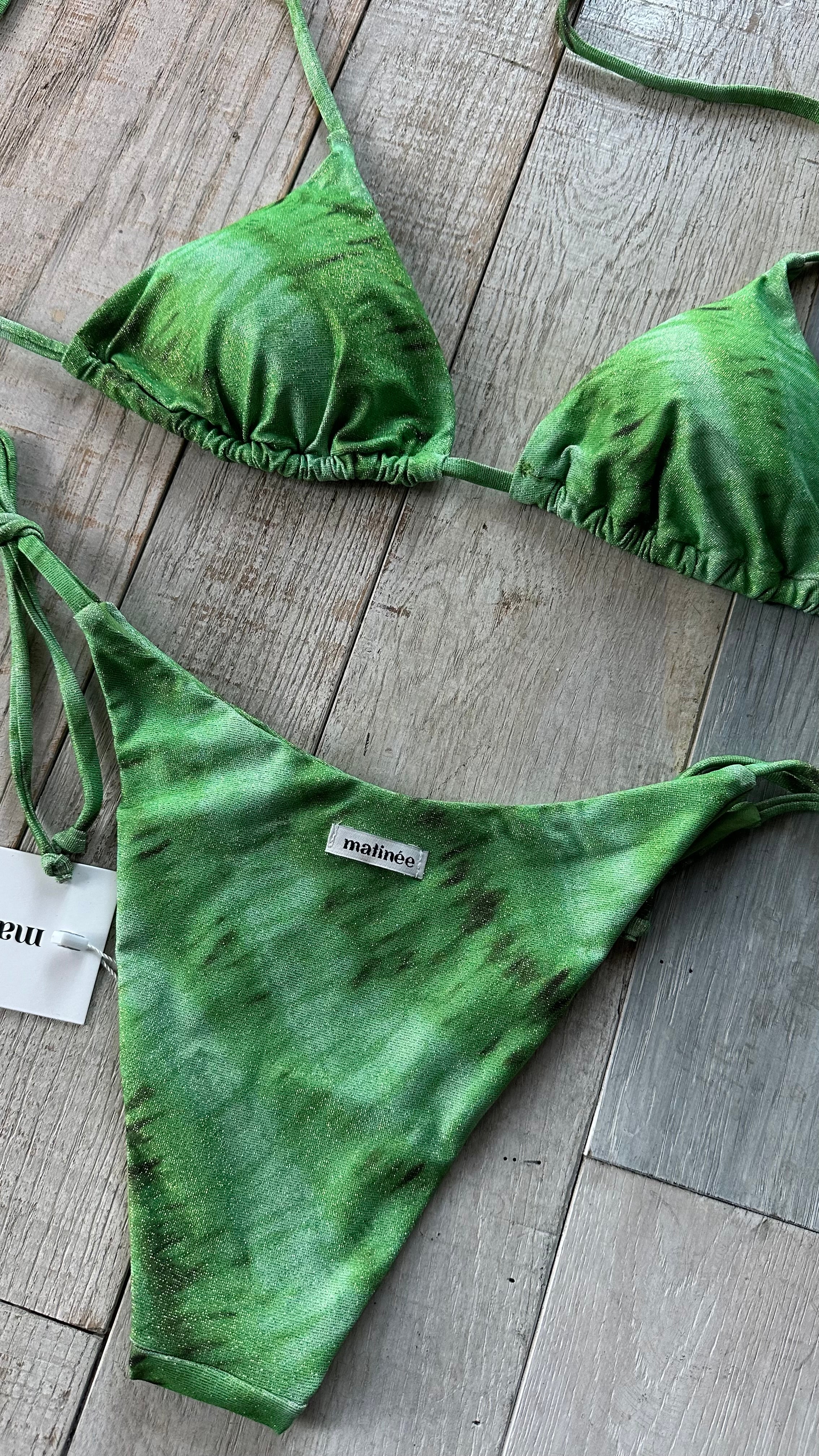 Triangolo Kate Tye Dye Lurex Verde