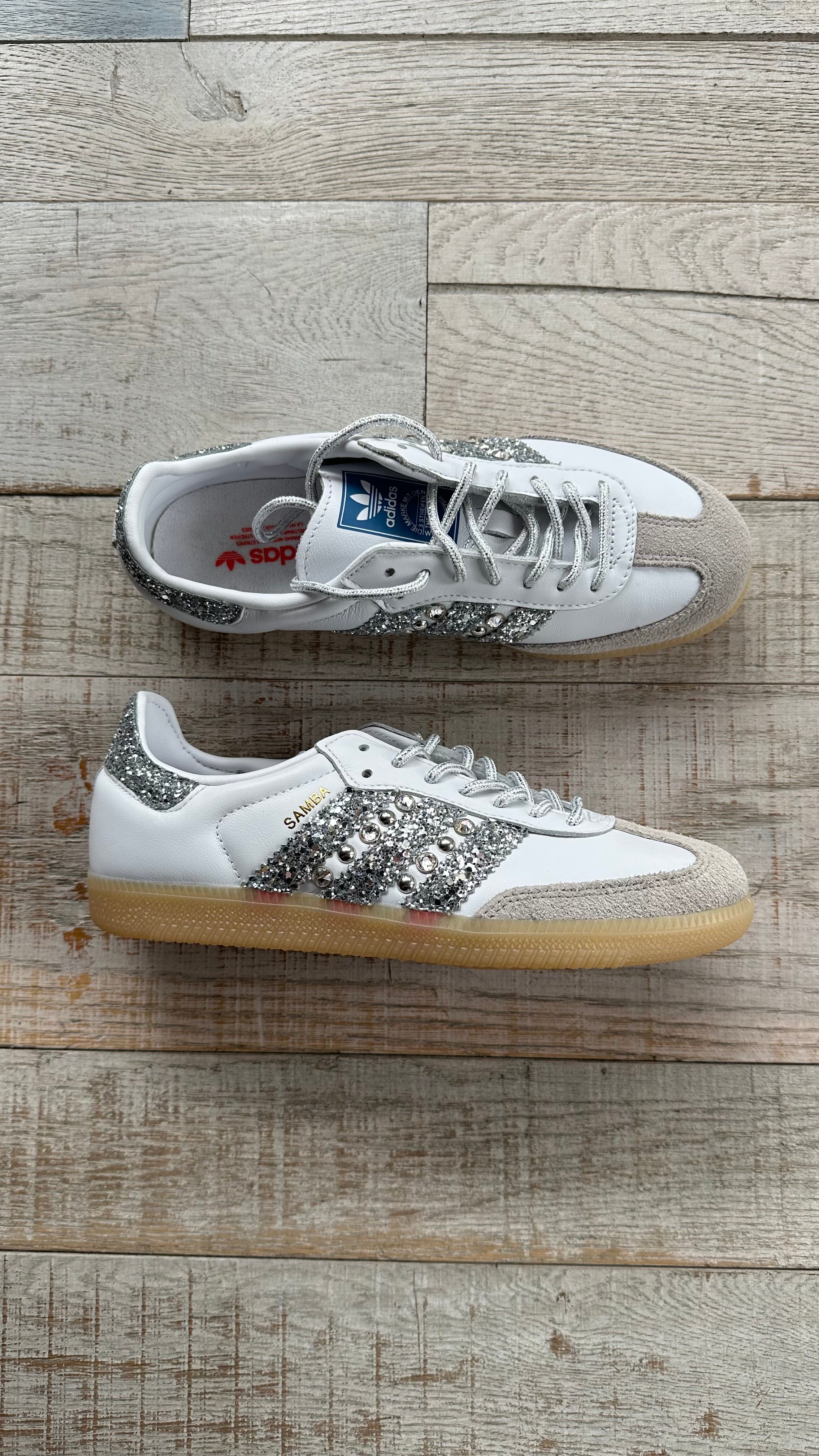 Adidas Samba Glitter Argento e Strass