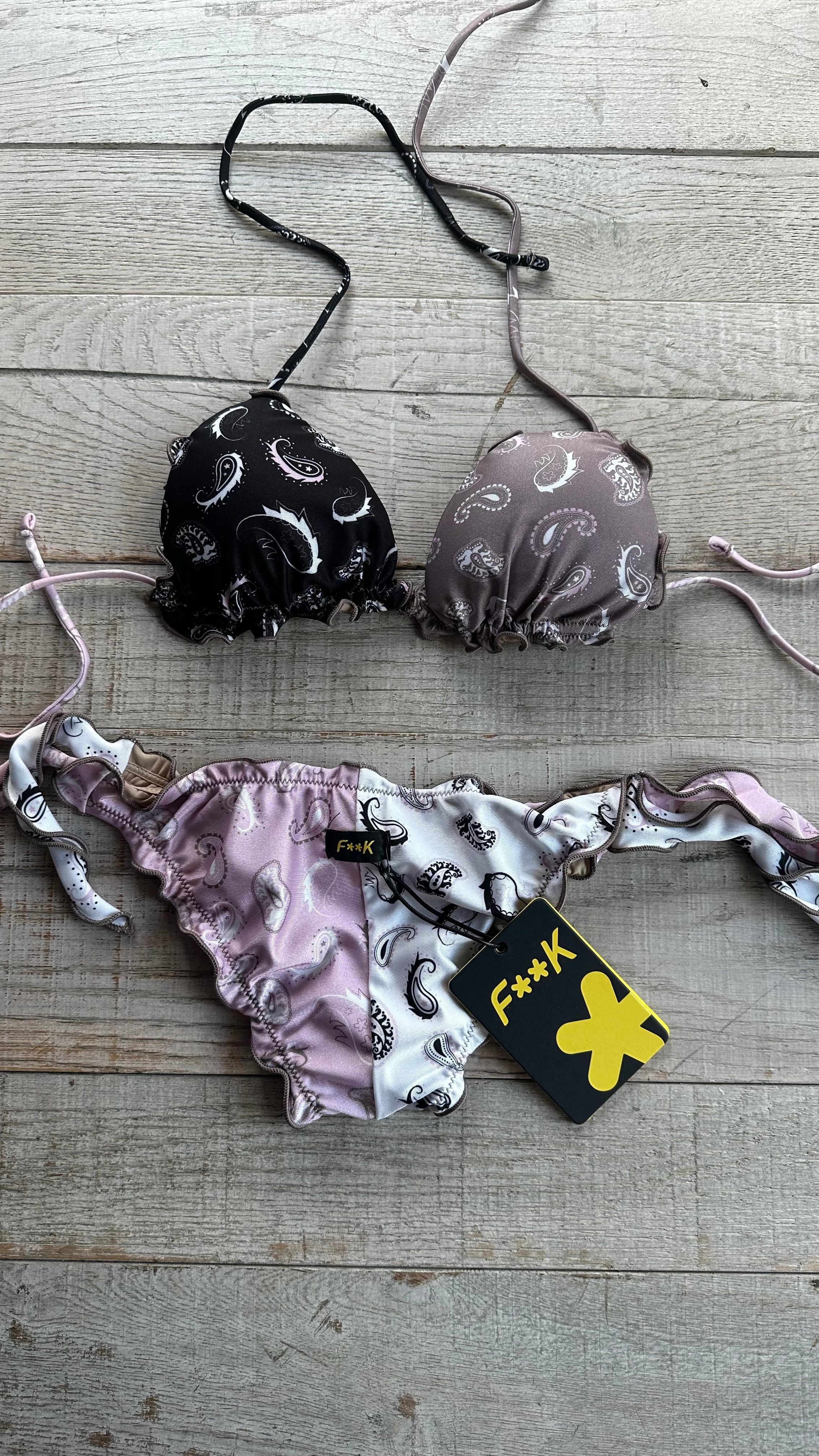 Triangolo Sbambolato Frou Frou Bandana Rosa
