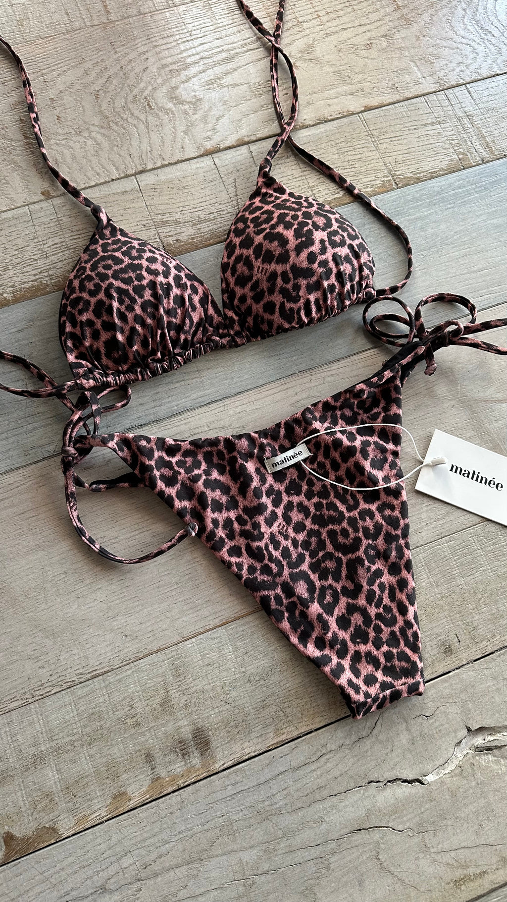 Triangolo in Lycra Maculato Rosa