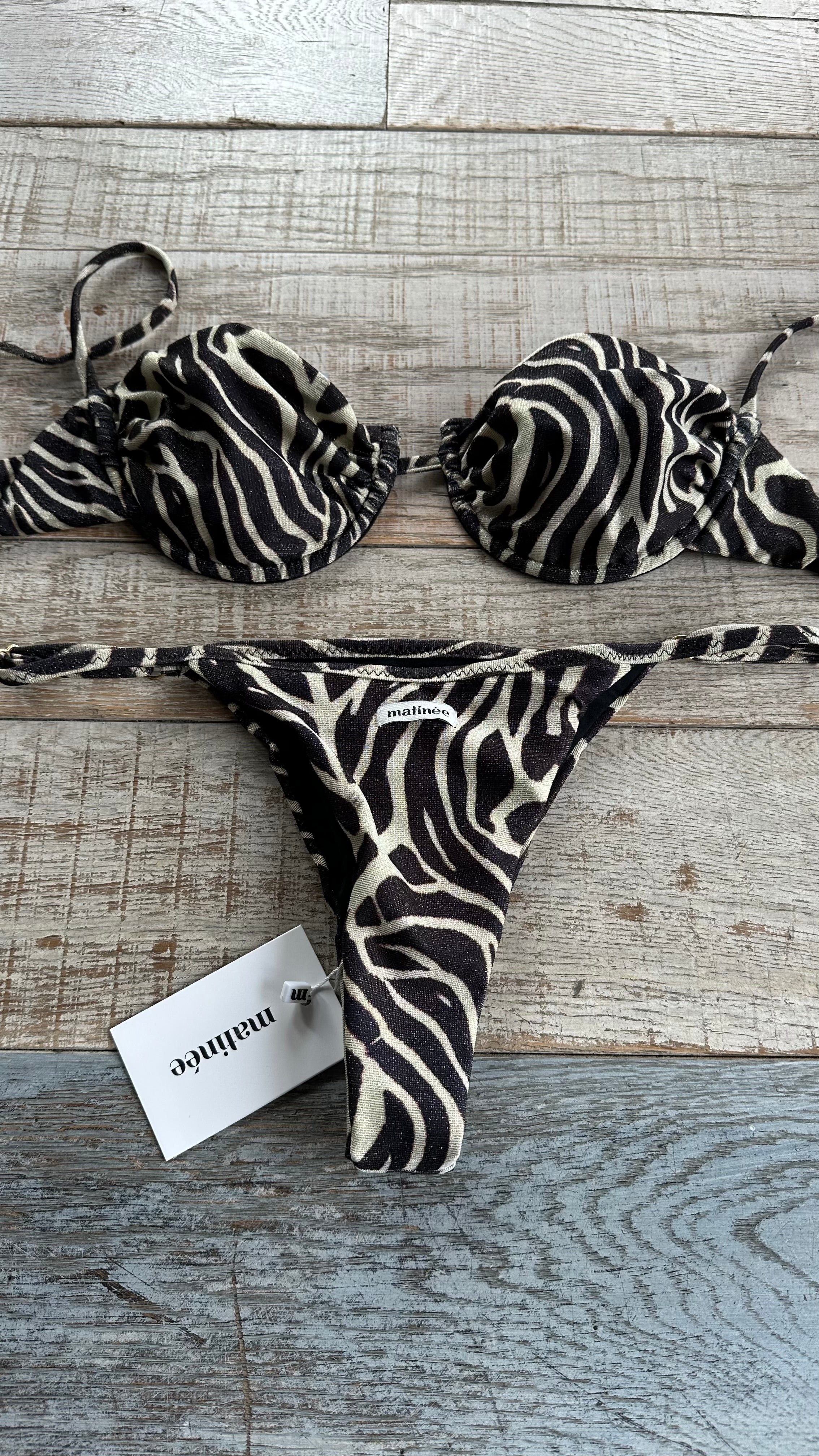 Balconcino Zebrato Lurex Bianco