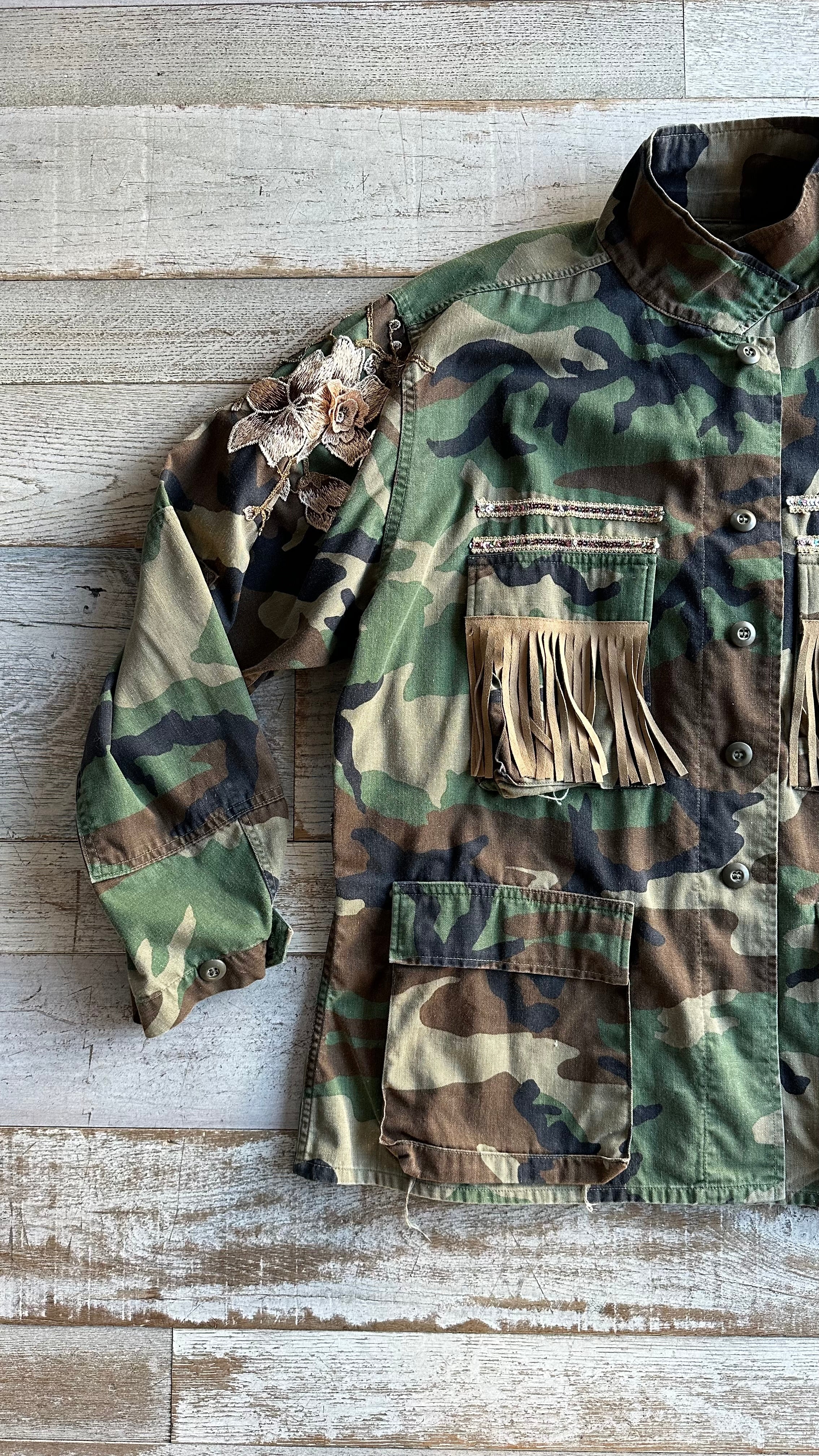 Giacca Militare “Gold Flower”