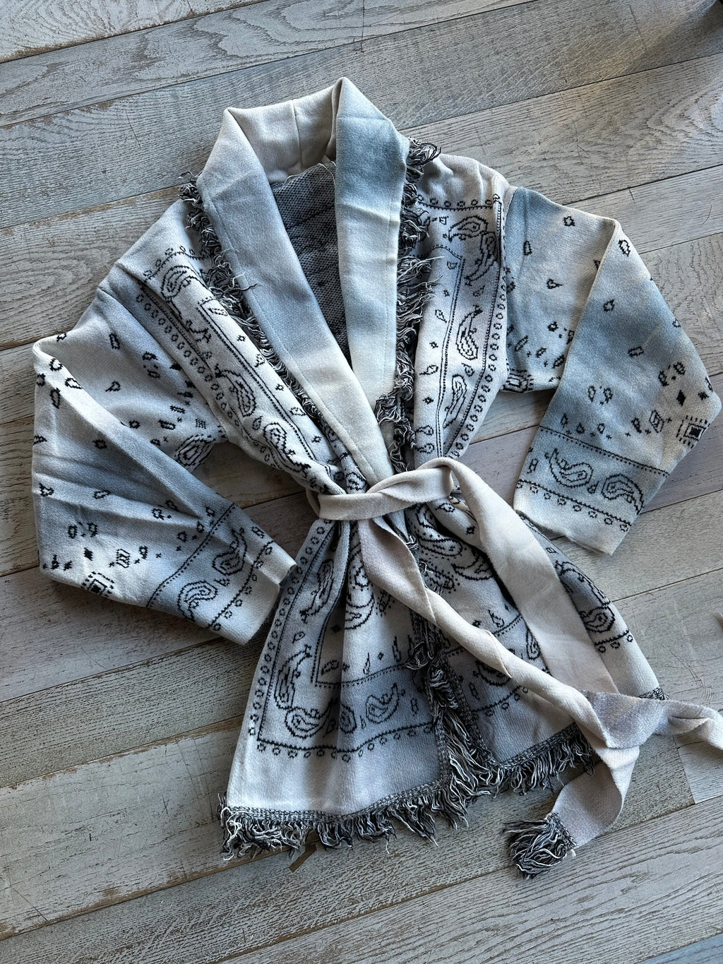 Cardigan Bandana Grigio