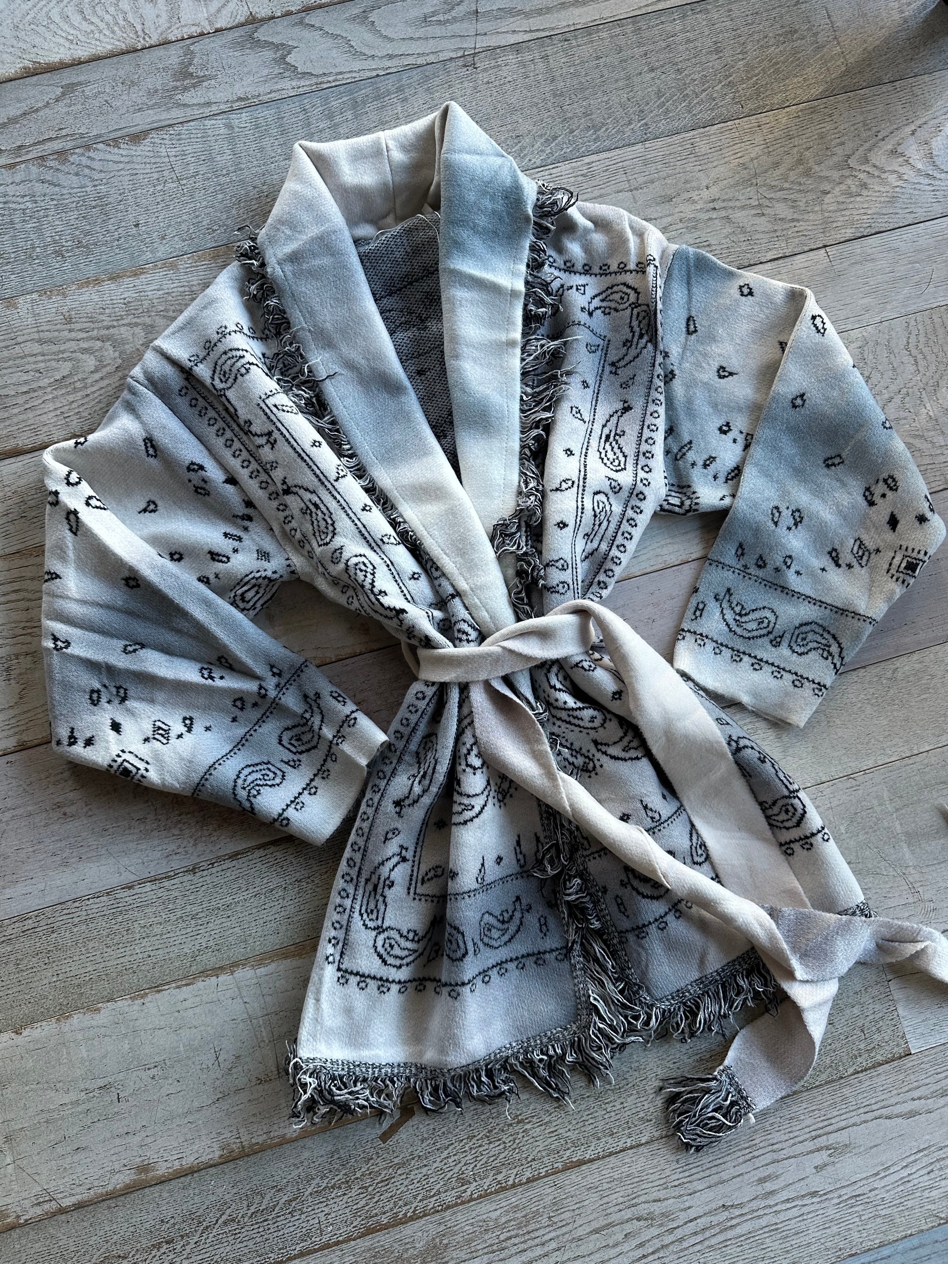 Cardigan Bandana Grigio