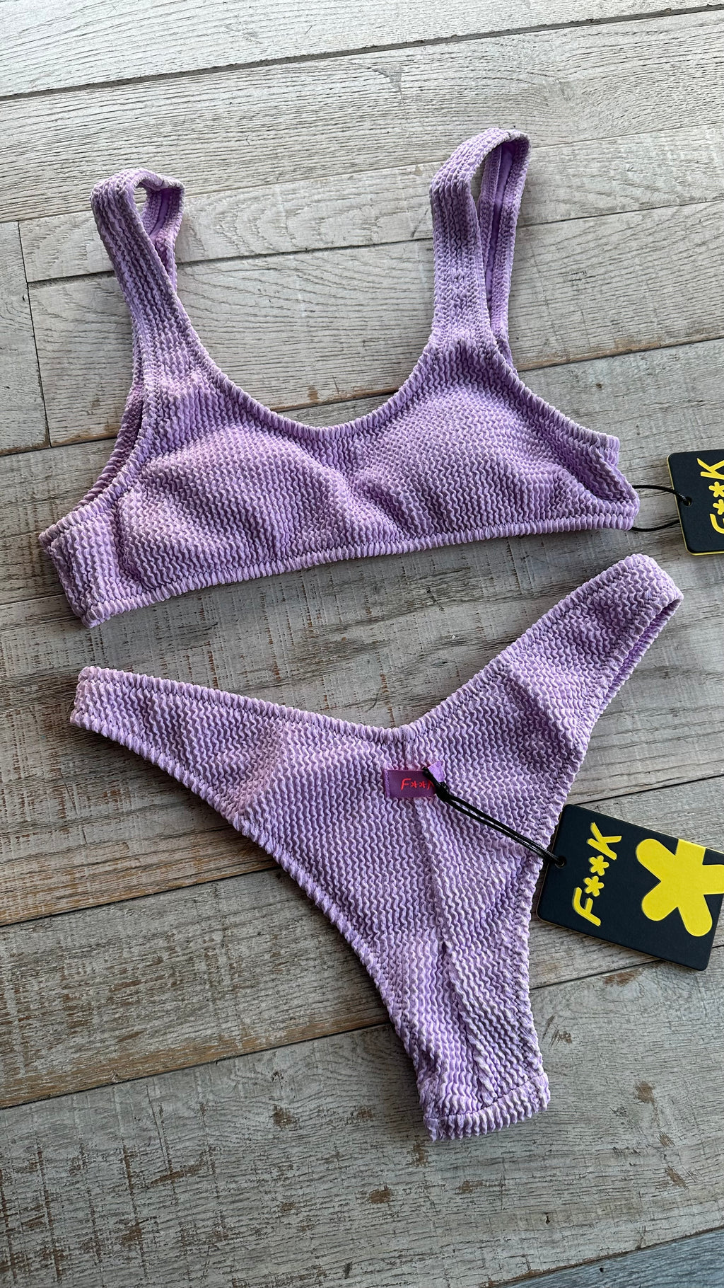 Bikini Top Goffrato Lilla