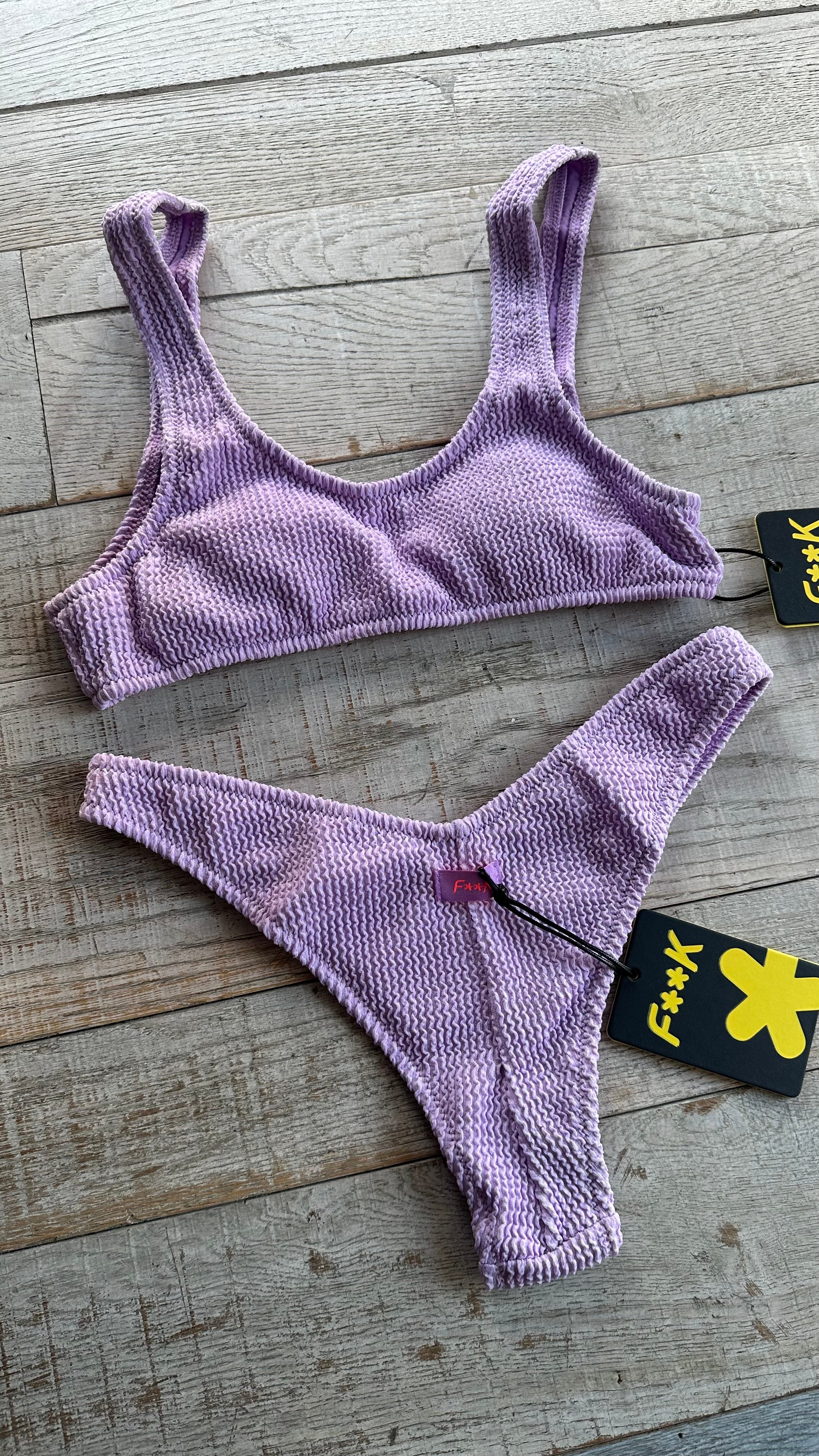 Bikini Top Goffrato Lilla