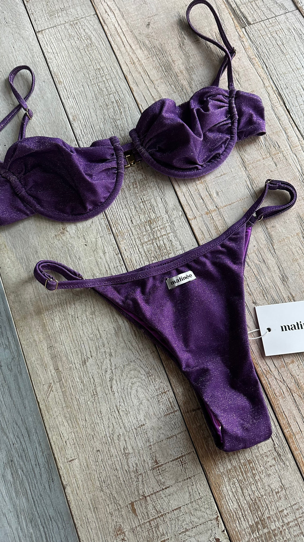 Bikini Balconcino Marina Lurex Viola