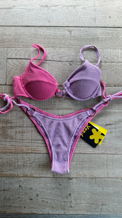 Balconcino Bicolor Goffrato Lilla e rosa