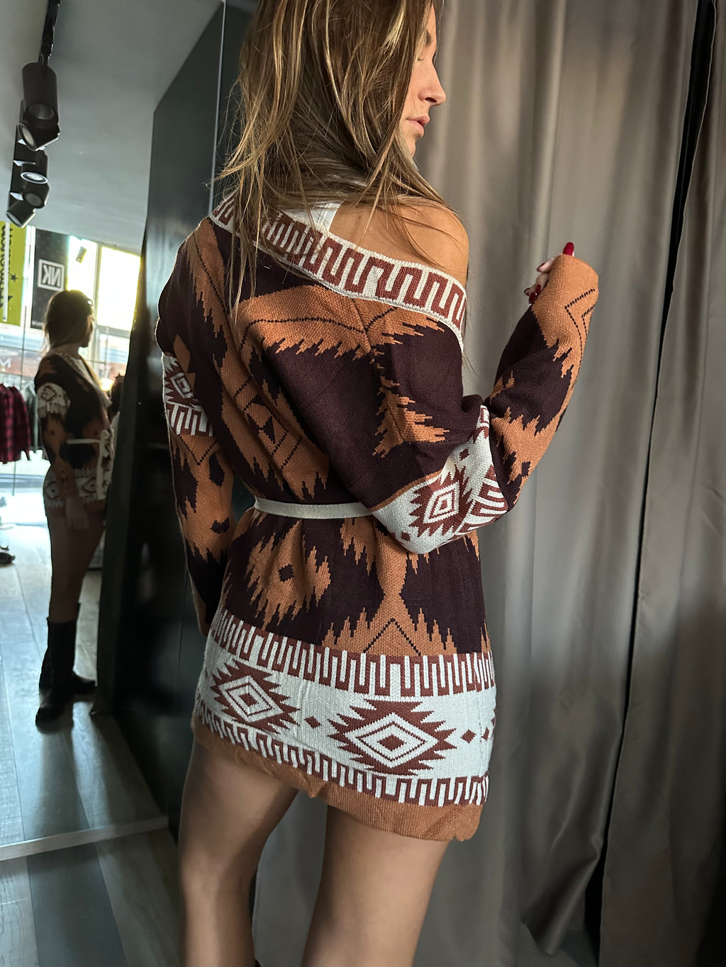 Cardigan Azteco Cioccolato