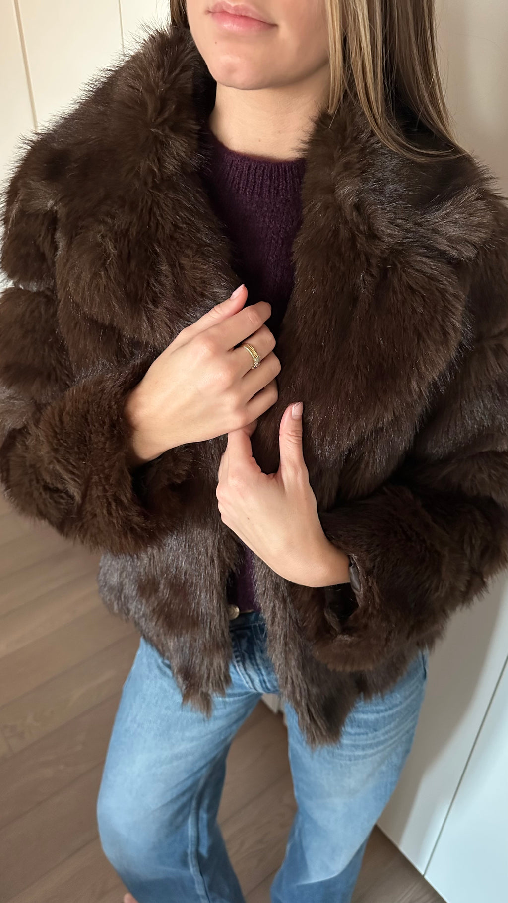 Eco Pelliccia Volpe Marrone