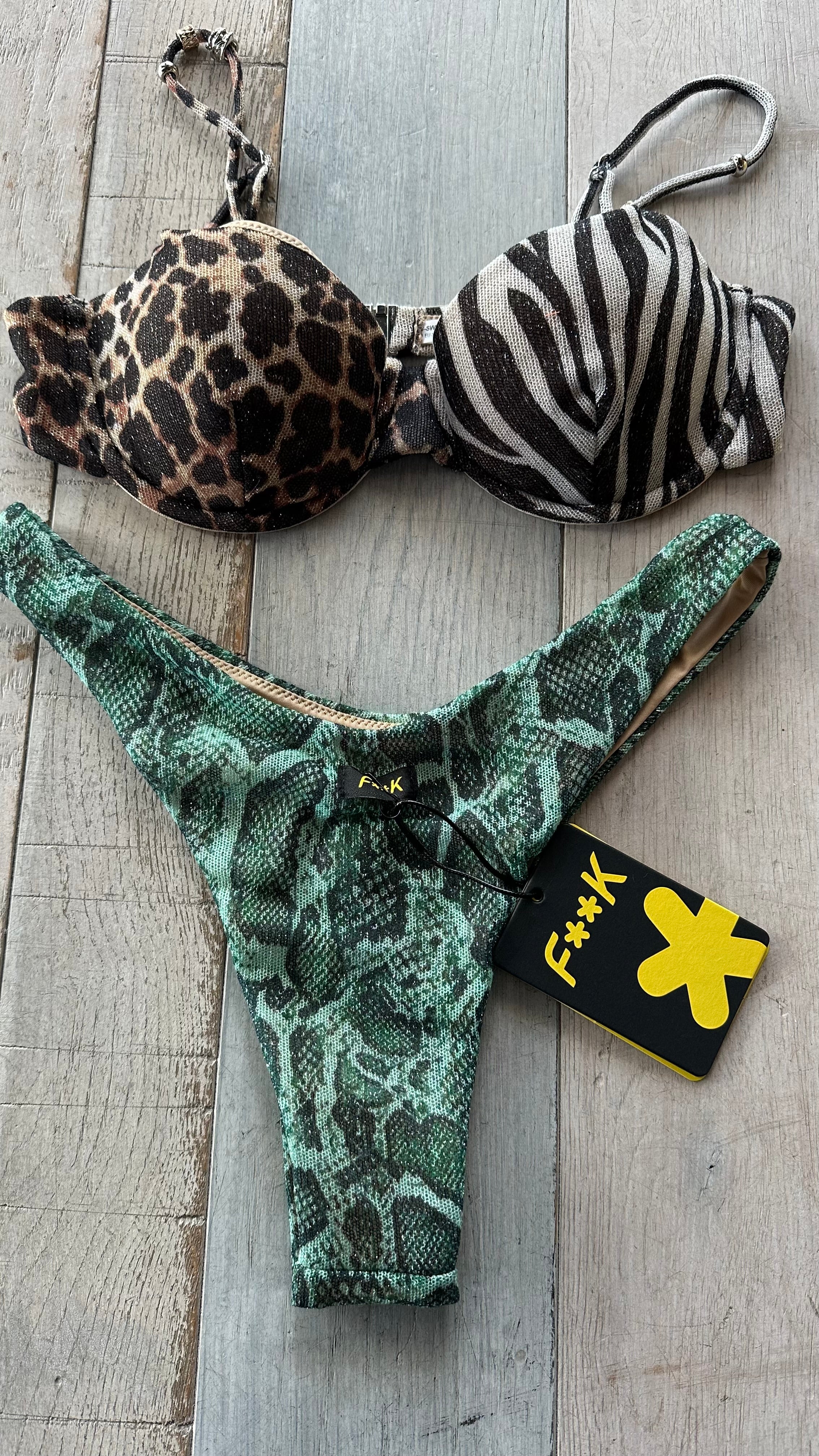 Balconcino Animalier Lurex e Jersey