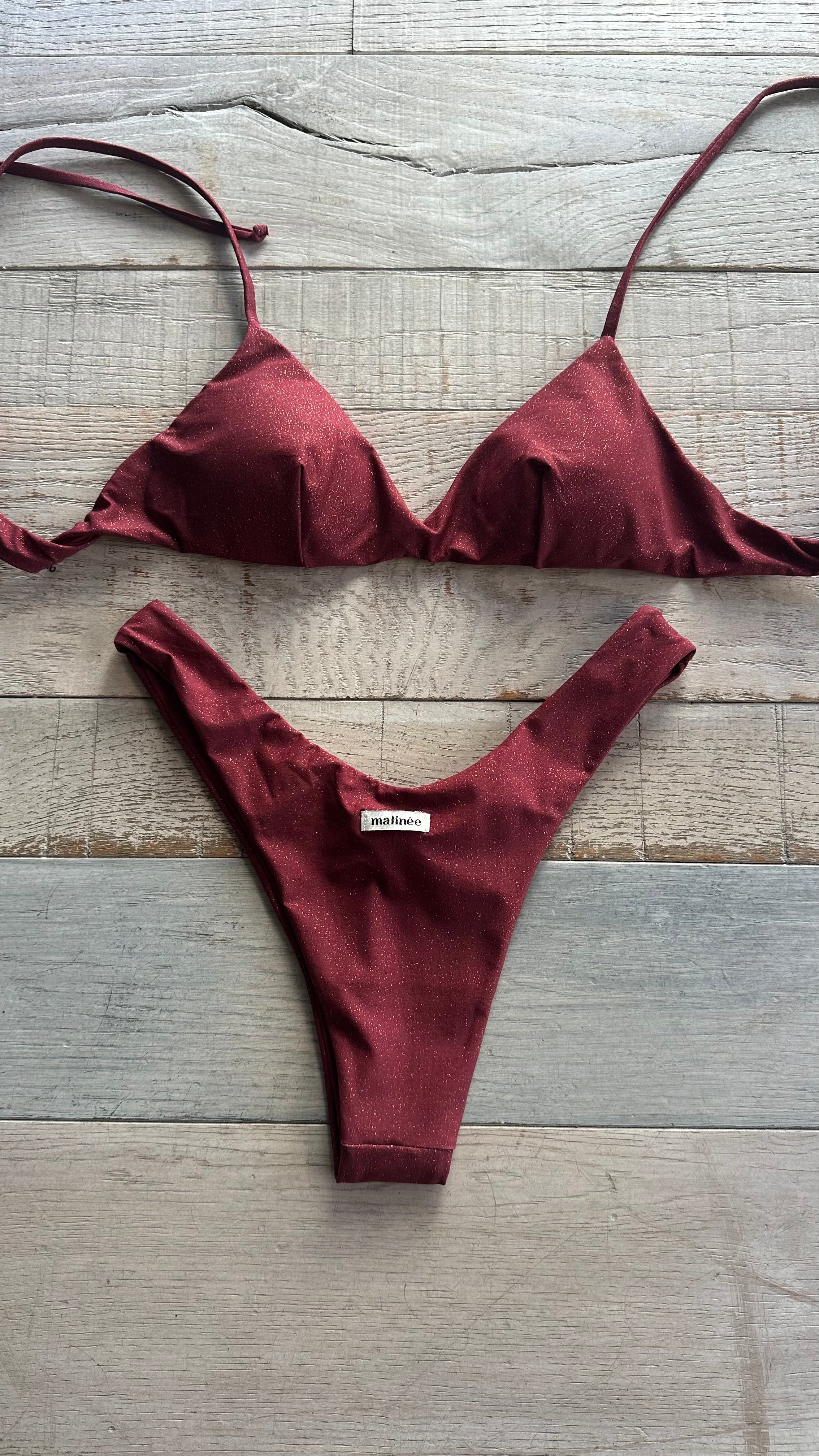 Bikini Top Kristall Rosso Bordeaux