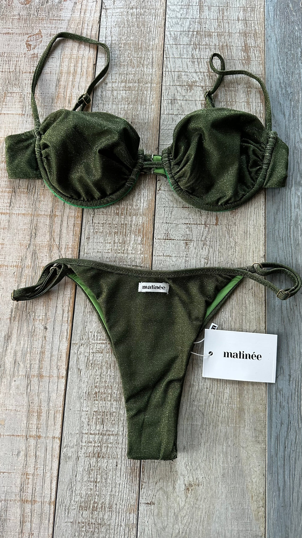 Bikini Balconcino Marina Lurex Verde