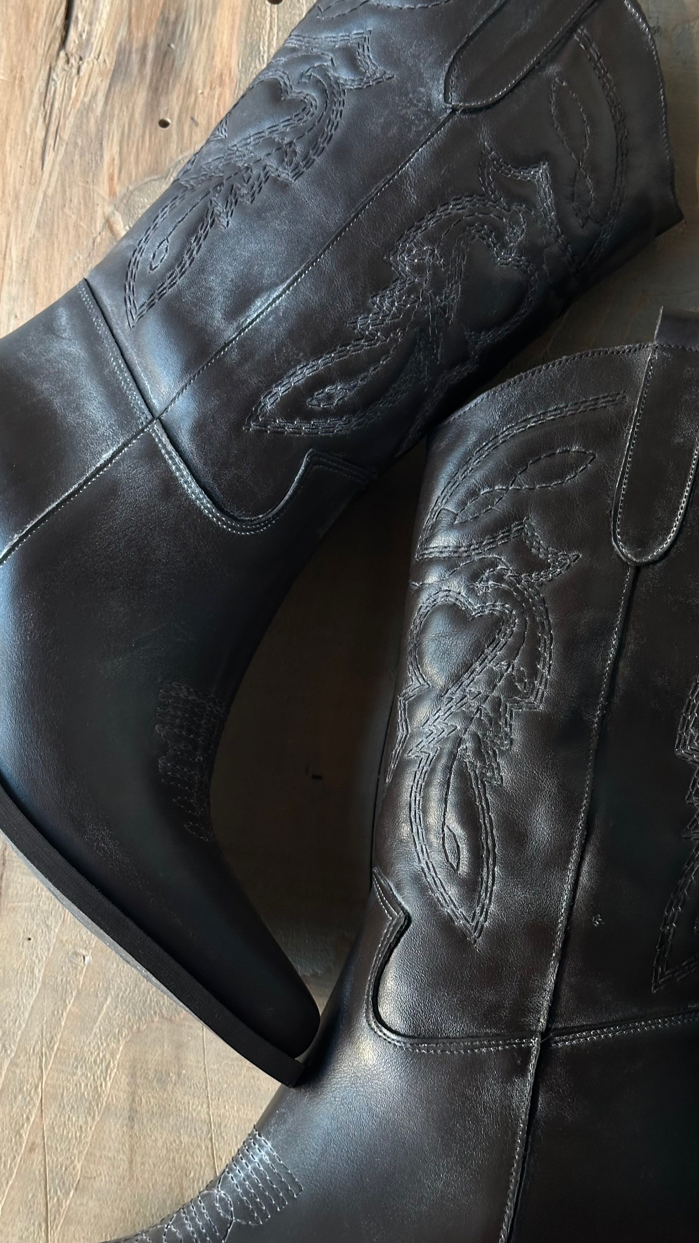 Stivale Texano in pelle marrone